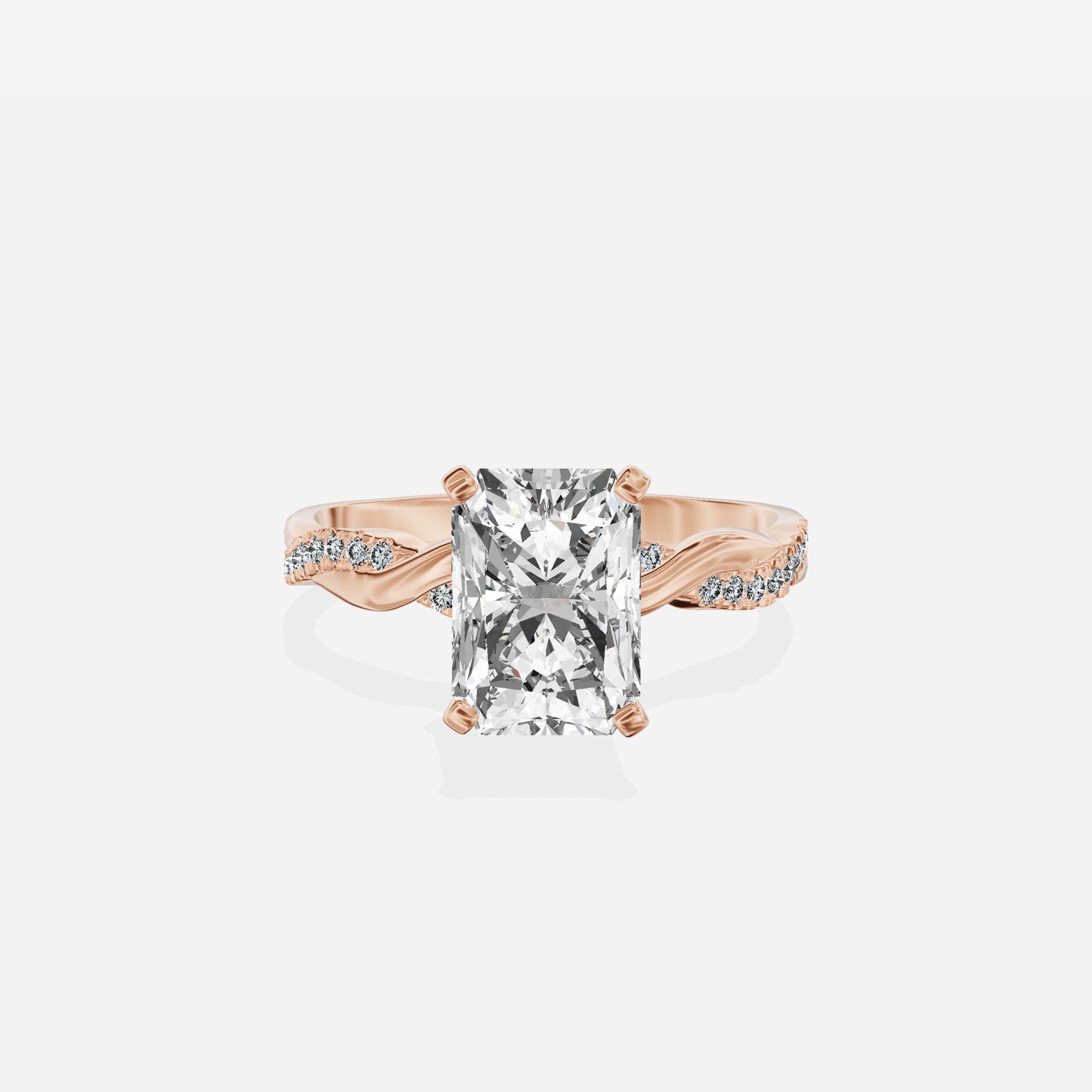 Intertwined Solitaire Engagement Ring