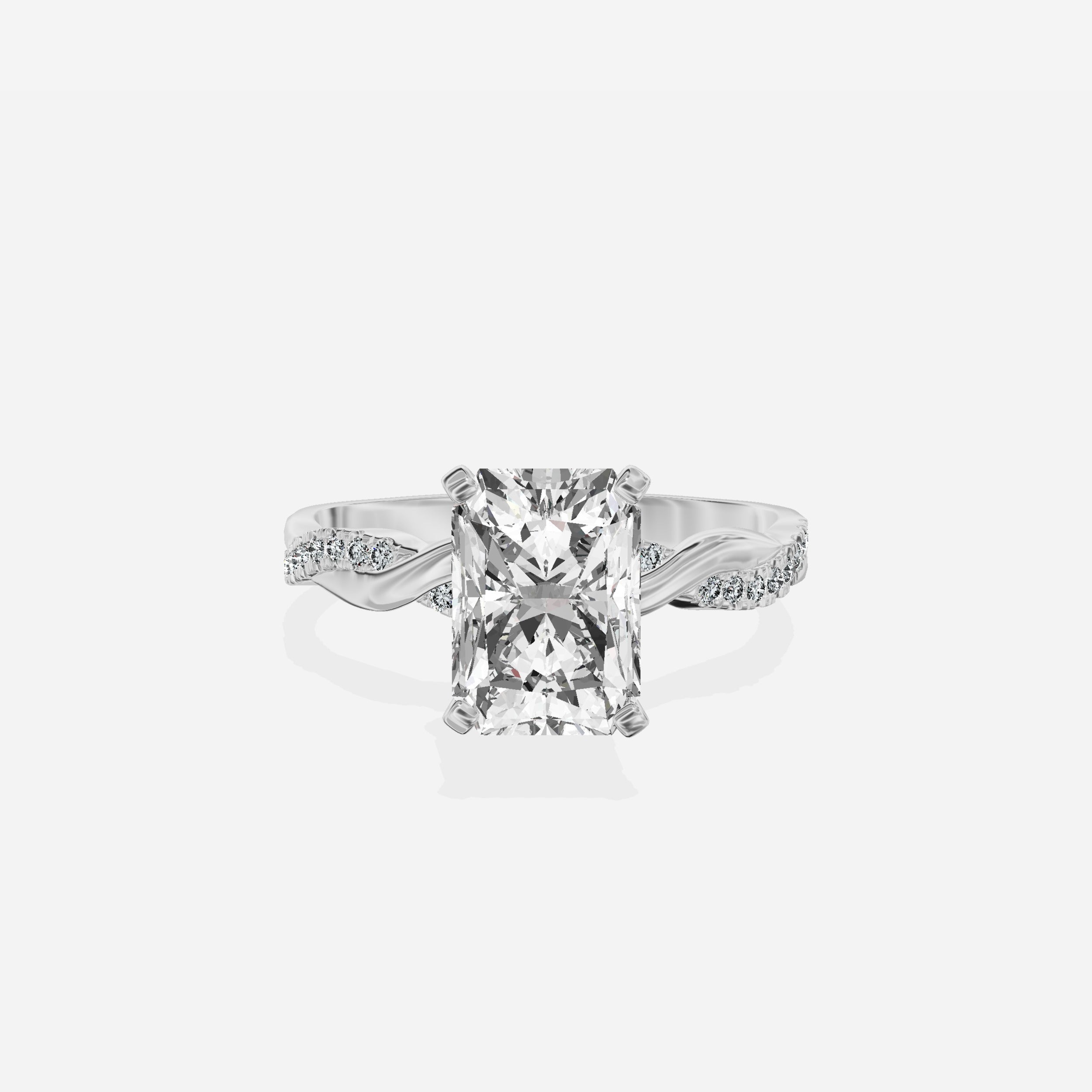 Intertwined Solitaire Engagement Ring