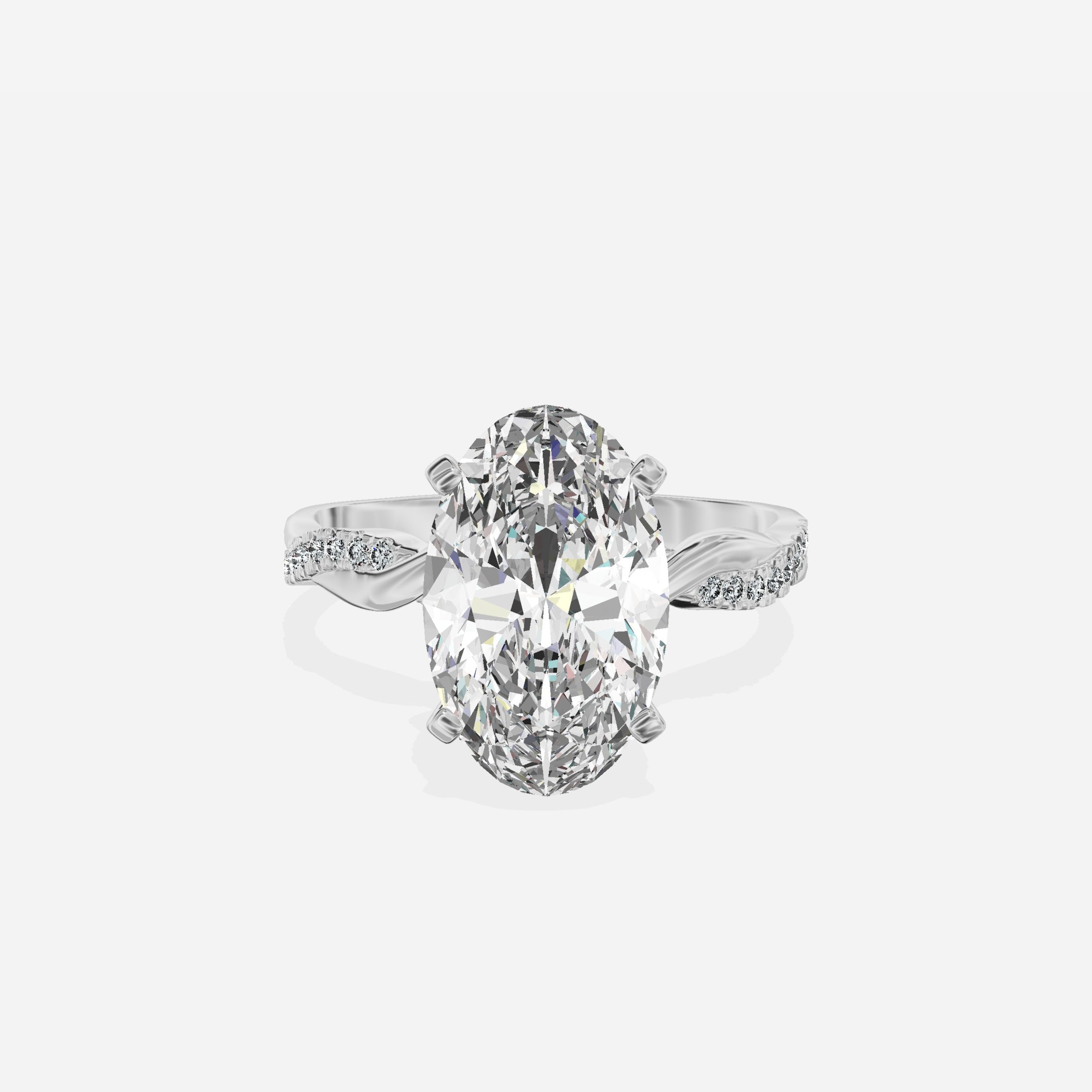 Intertwined Solitaire Engagement Ring