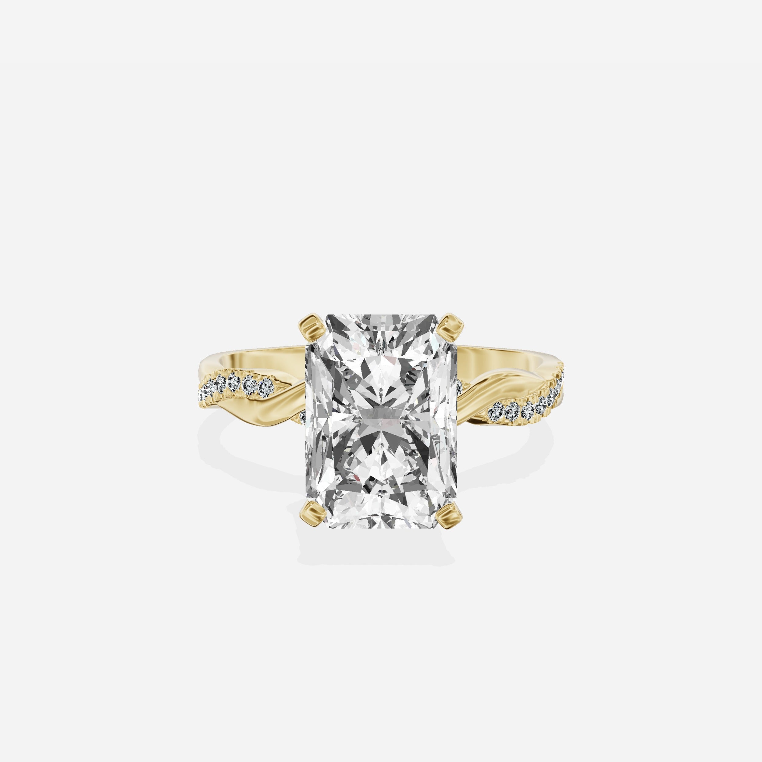 Intertwined Solitaire Engagement Ring