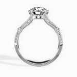 Six Prong Vintage Style 1.53 ct Round Engagement Ring in White Gold - The Better Diamonds