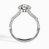Six Prong Vintage Style 1.53 ct Round Engagement Ring in White Gold - The Better Diamonds