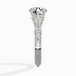 Six Prong Vintage Style 1.53 ct Round Engagement Ring in White Gold - The Better Diamonds