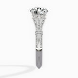 Six Prong Vintage Style 1.53 ct Round Engagement Ring in White Gold - The Better Diamonds