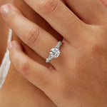 Six Prong Vintage Style 1.53 ct Round Engagement Ring in White Gold - The Better Diamonds
