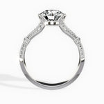 Six Prong Vintage Style 1.53 ct Round Engagement Ring in White Gold - The Better Diamonds
