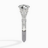 Six Prong Vintage Style 1.53 ct Round Lab Grown Diamond Engagement Ring in 14K White Gold - The Better Diamonds