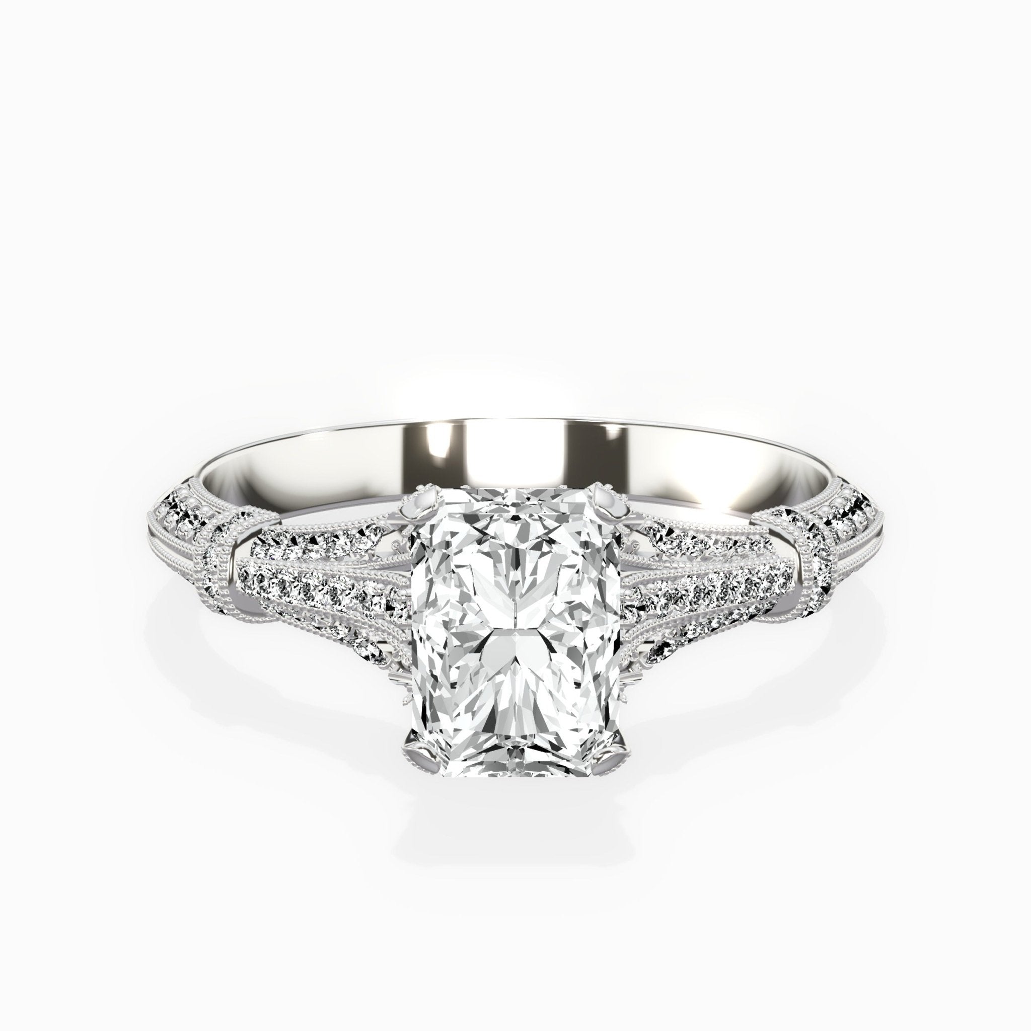 Six Prong Vintage Style Engagement Ring - The Better Diamonds