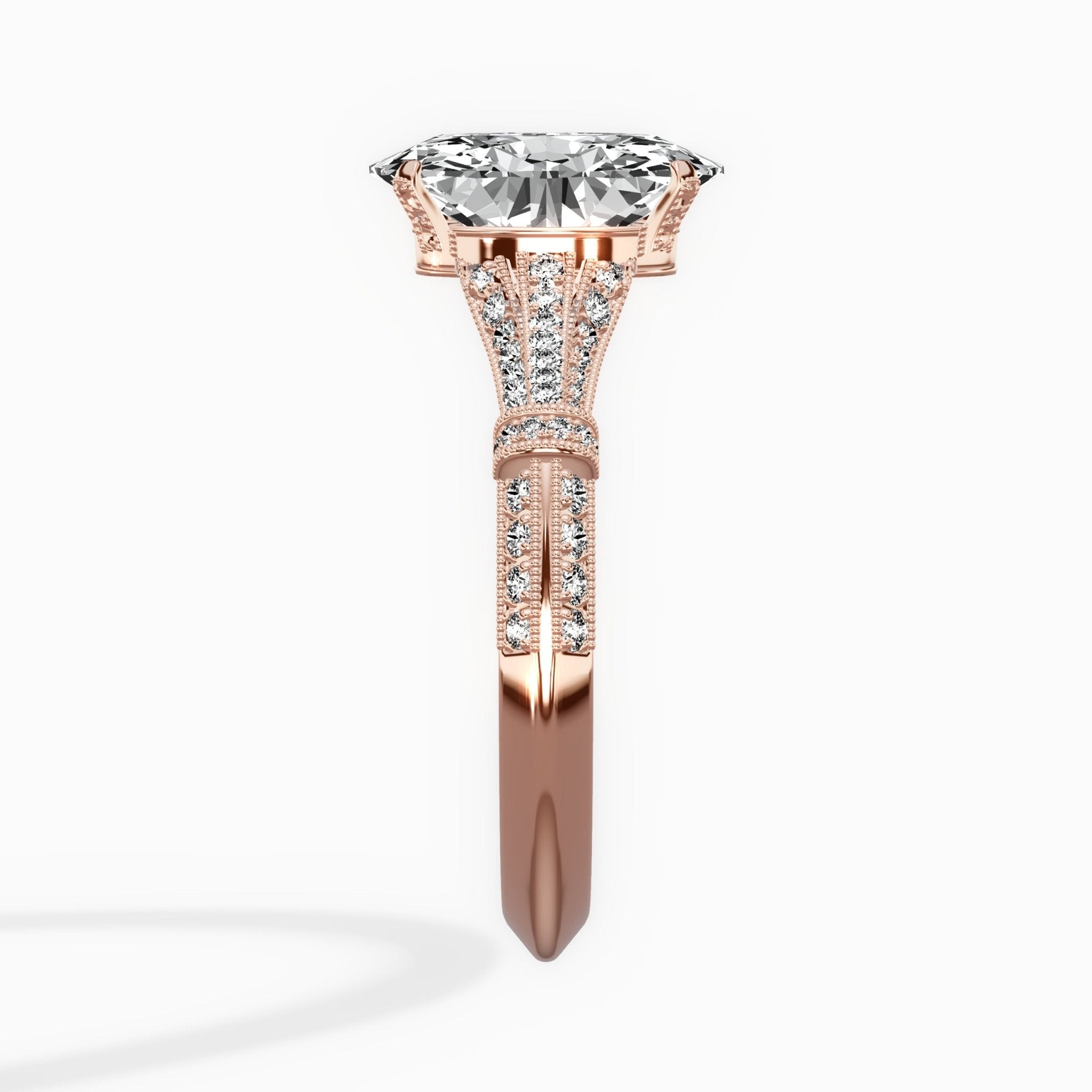 Six Prong Vintage Style Engagement Ring - The Better Diamonds