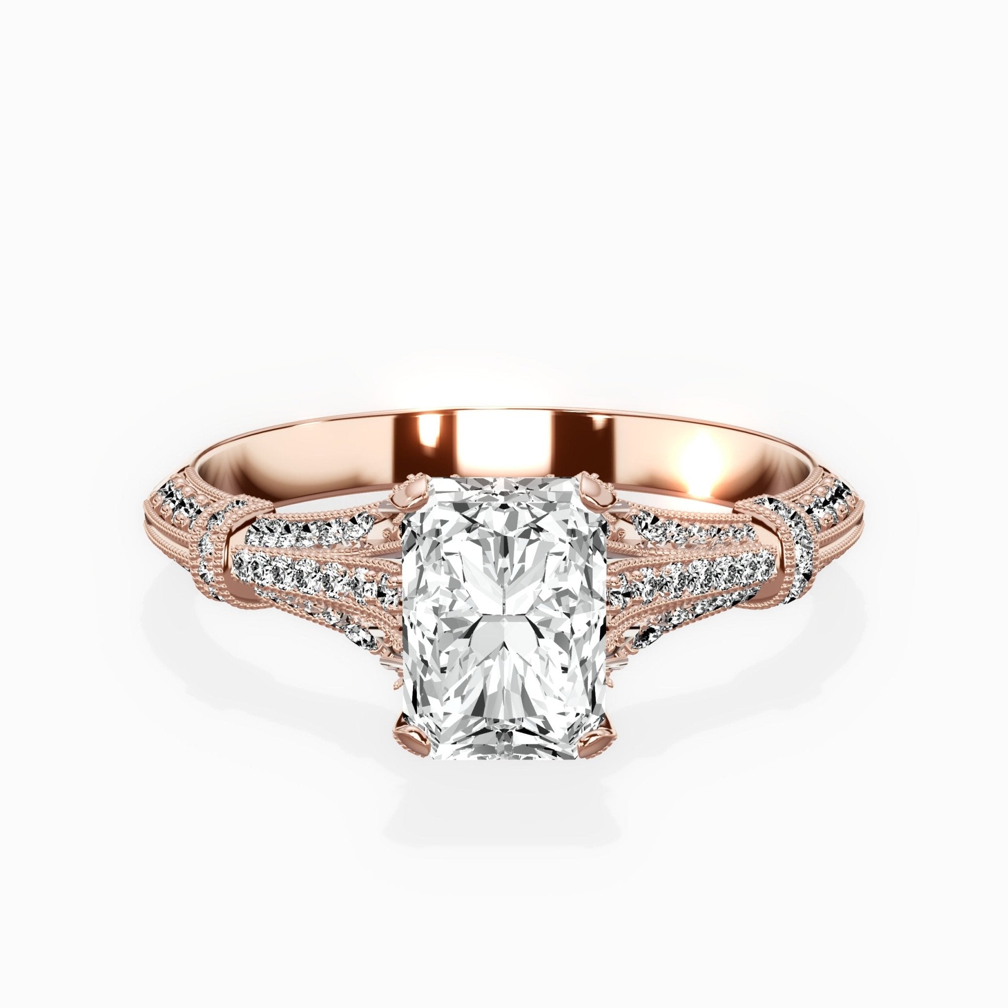 Six Prong Vintage Style Engagement Ring - The Better Diamonds