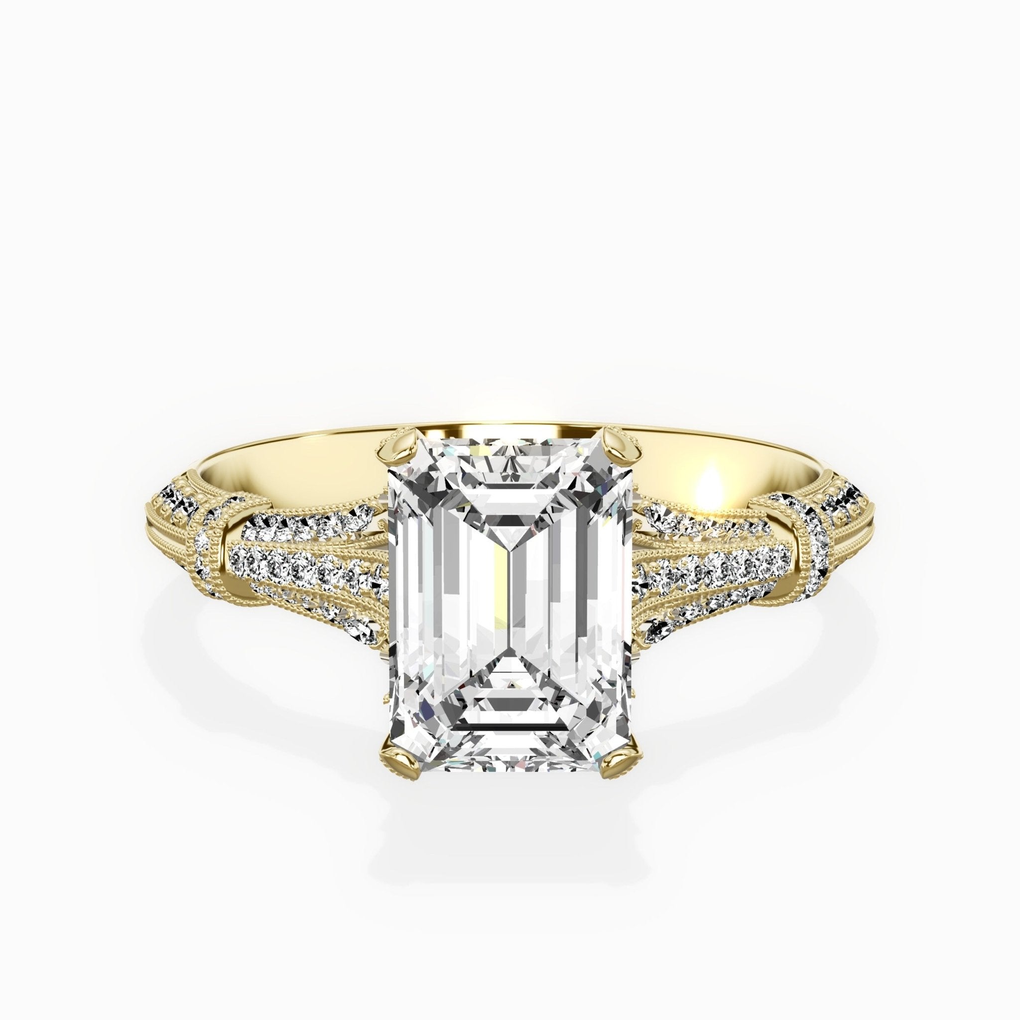 Six Prong Vintage Style Engagement Ring - The Better Diamonds