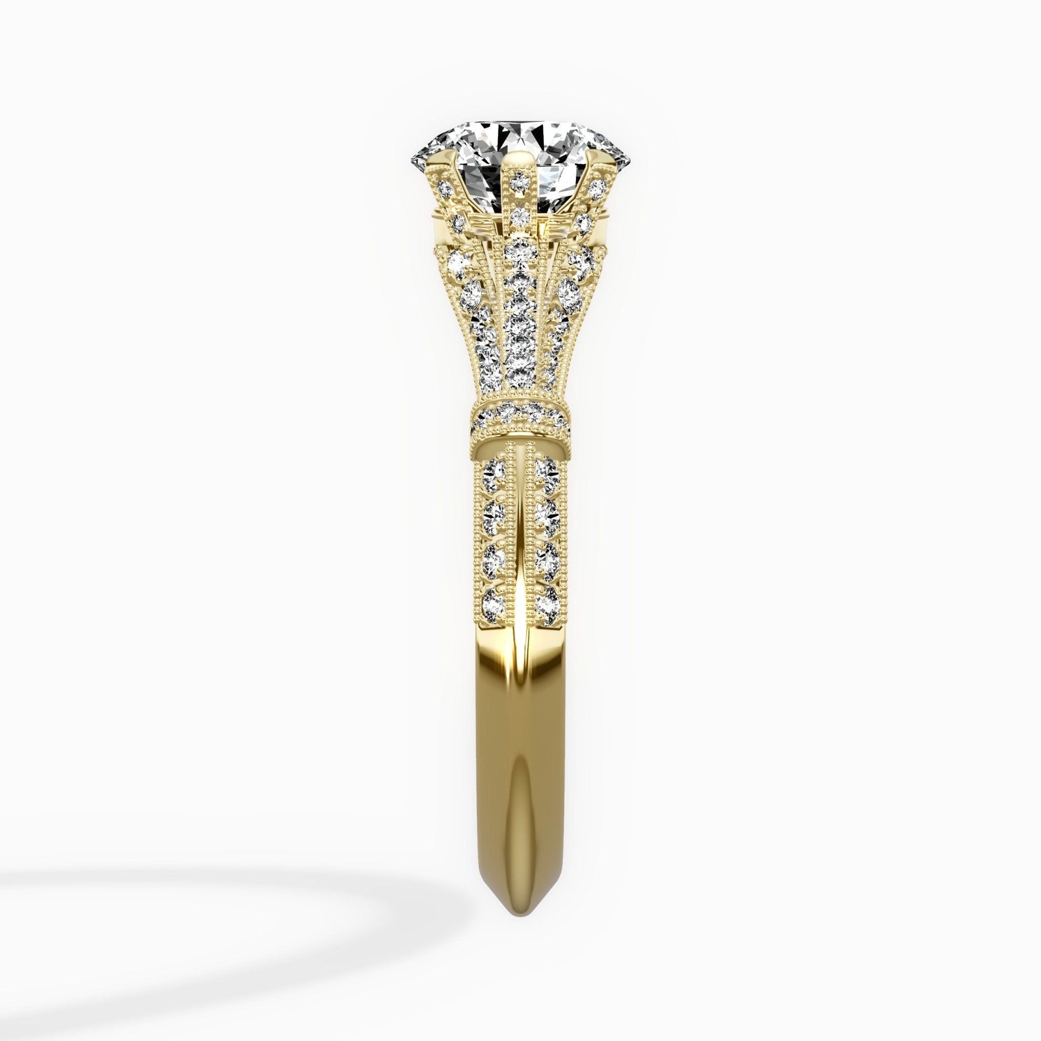 Six Prong Vintage Style Engagement Ring - The Better Diamonds