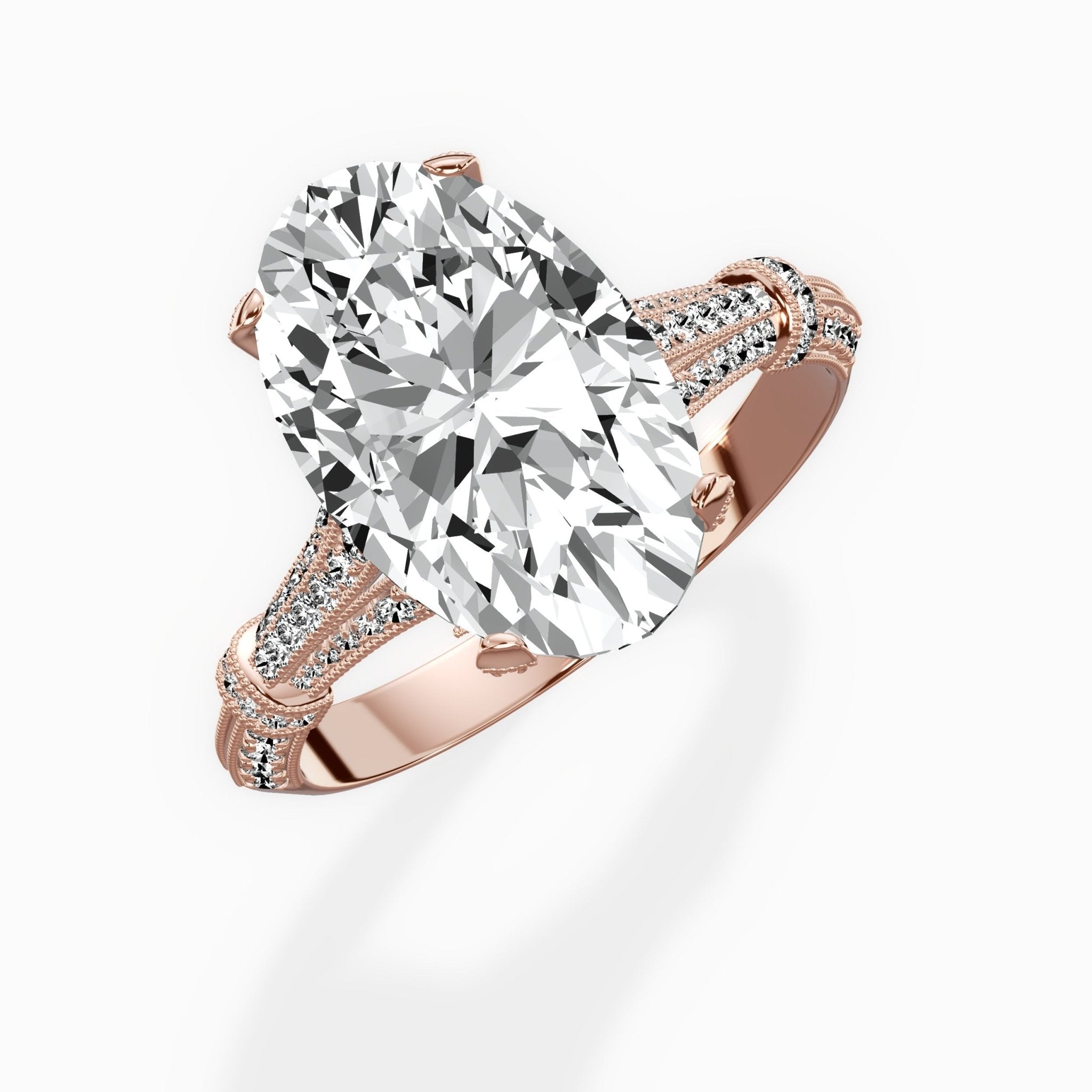 Six Prong Vintage Style Engagement Ring - The Better Diamonds