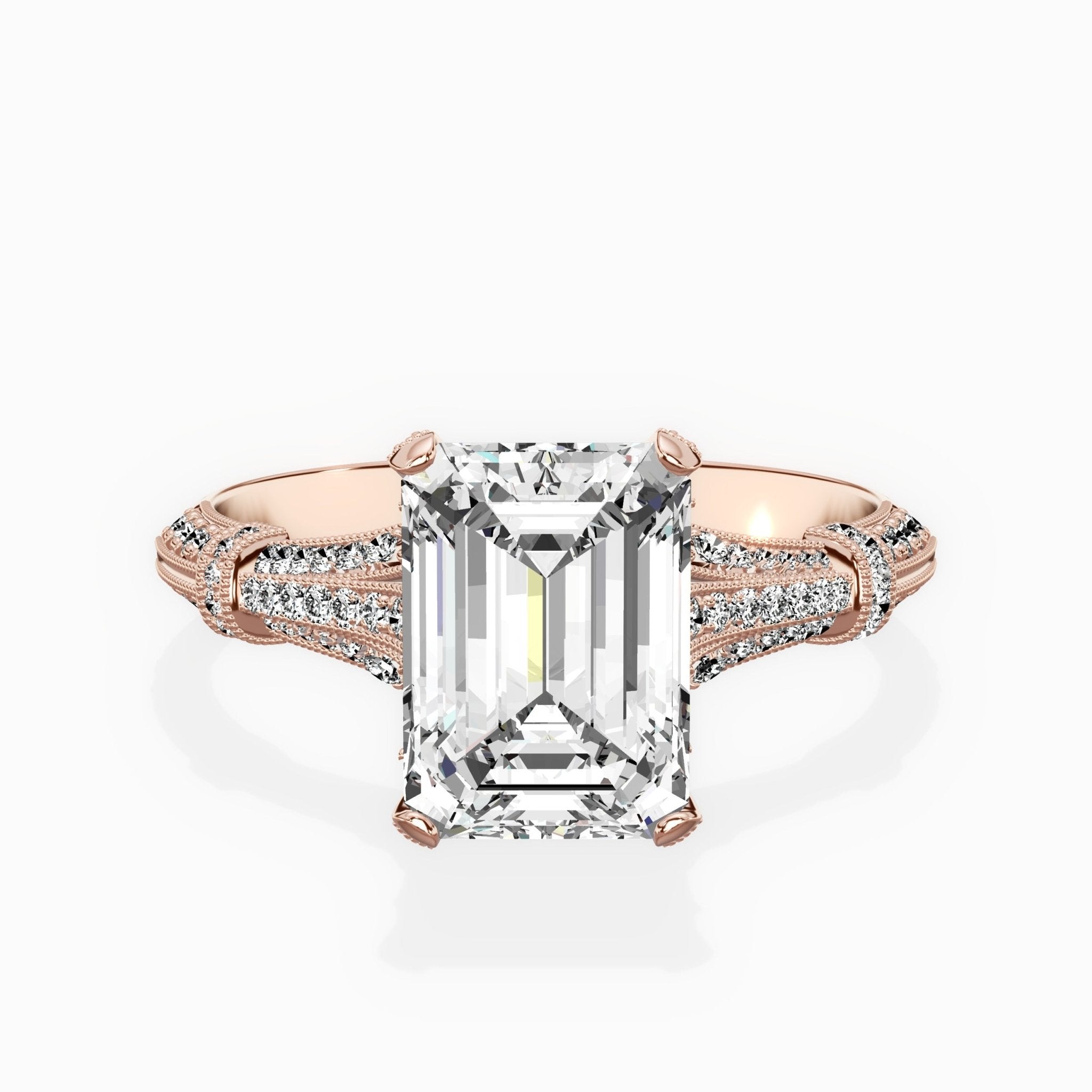 Six Prong Vintage Style Engagement Ring - The Better Diamonds