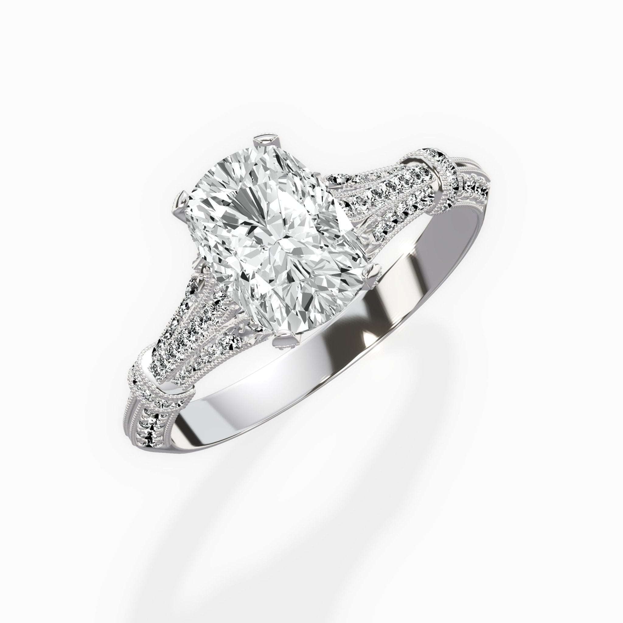 Six Prong Vintage Style Engagement Ring - The Better Diamonds
