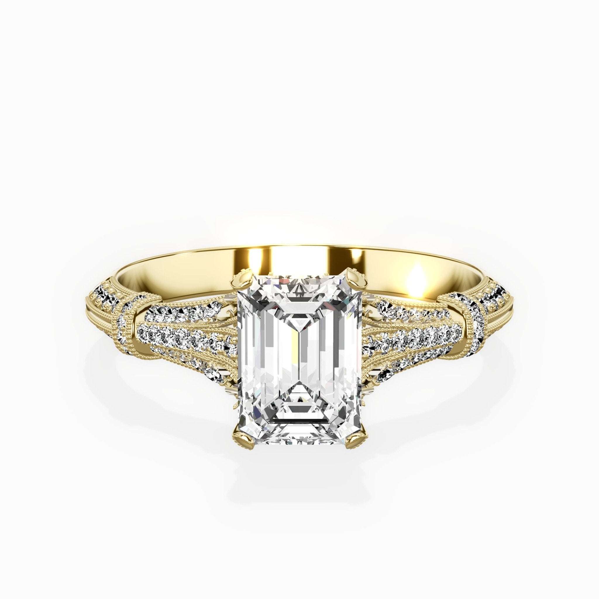 Six Prong Vintage Style Engagement Ring - The Better Diamonds
