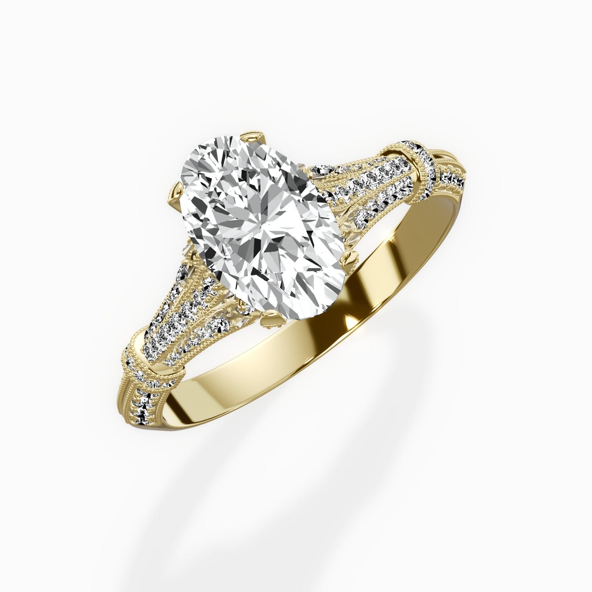 Six Prong Vintage Style Engagement Ring - The Better Diamonds