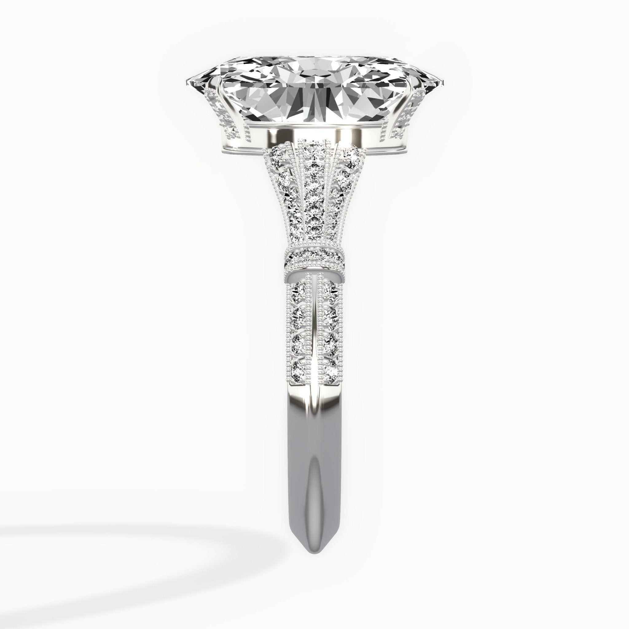 Six Prong Vintage Style Engagement Ring - The Better Diamonds