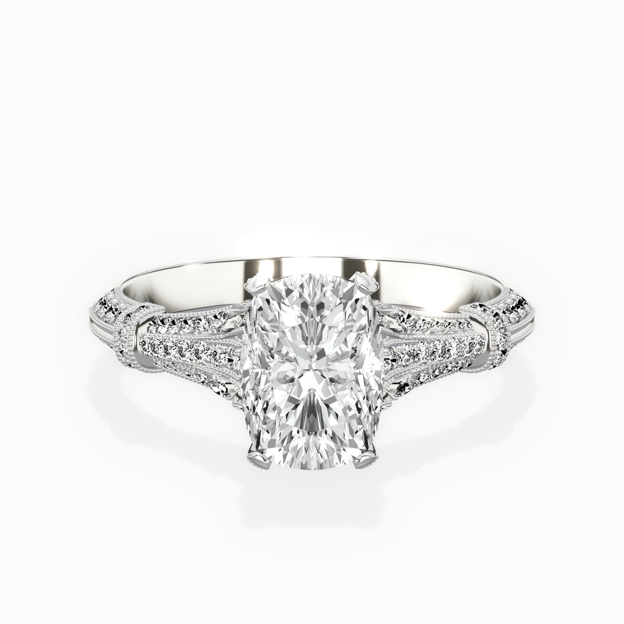 Six Prong Vintage Style Engagement Ring - The Better Diamonds