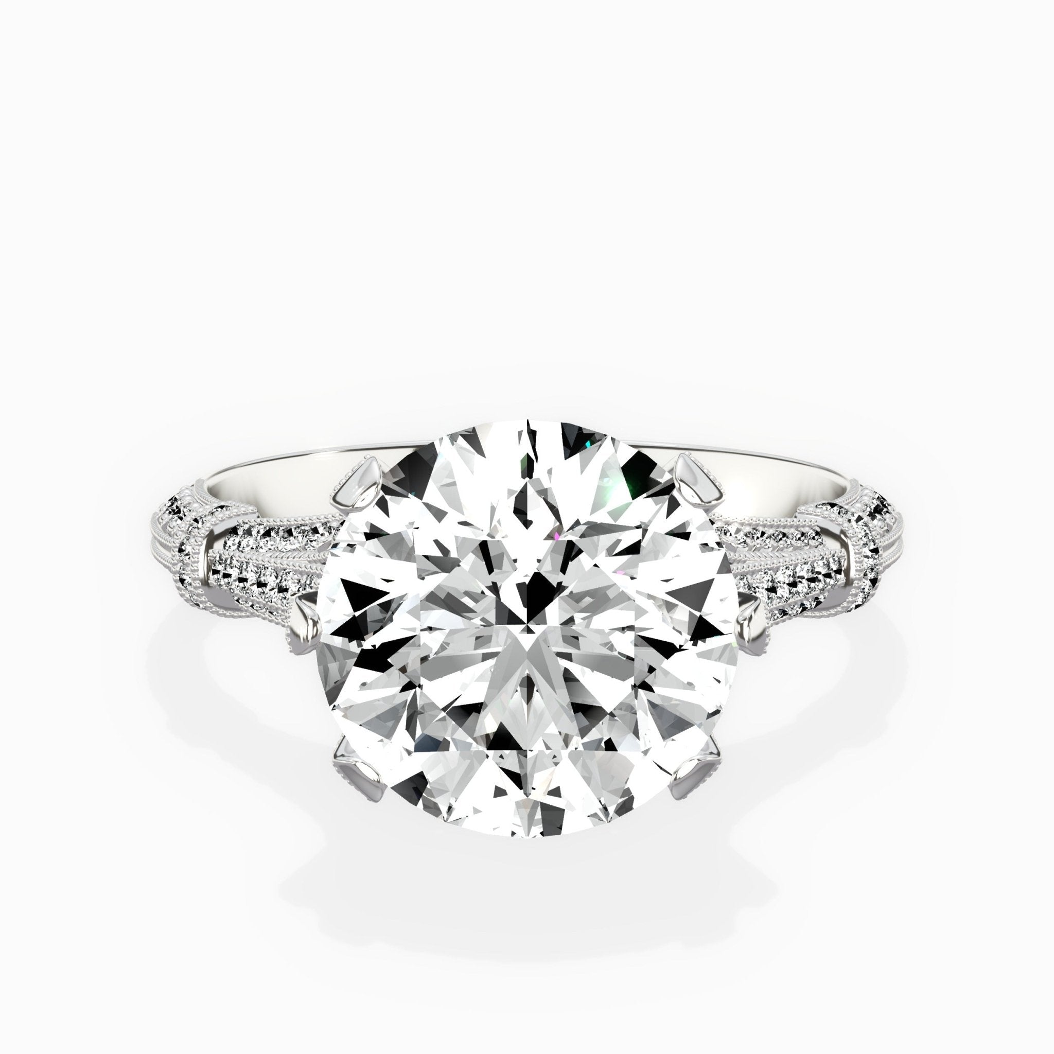 Six Prong Vintage Style Engagement Ring - The Better Diamonds
