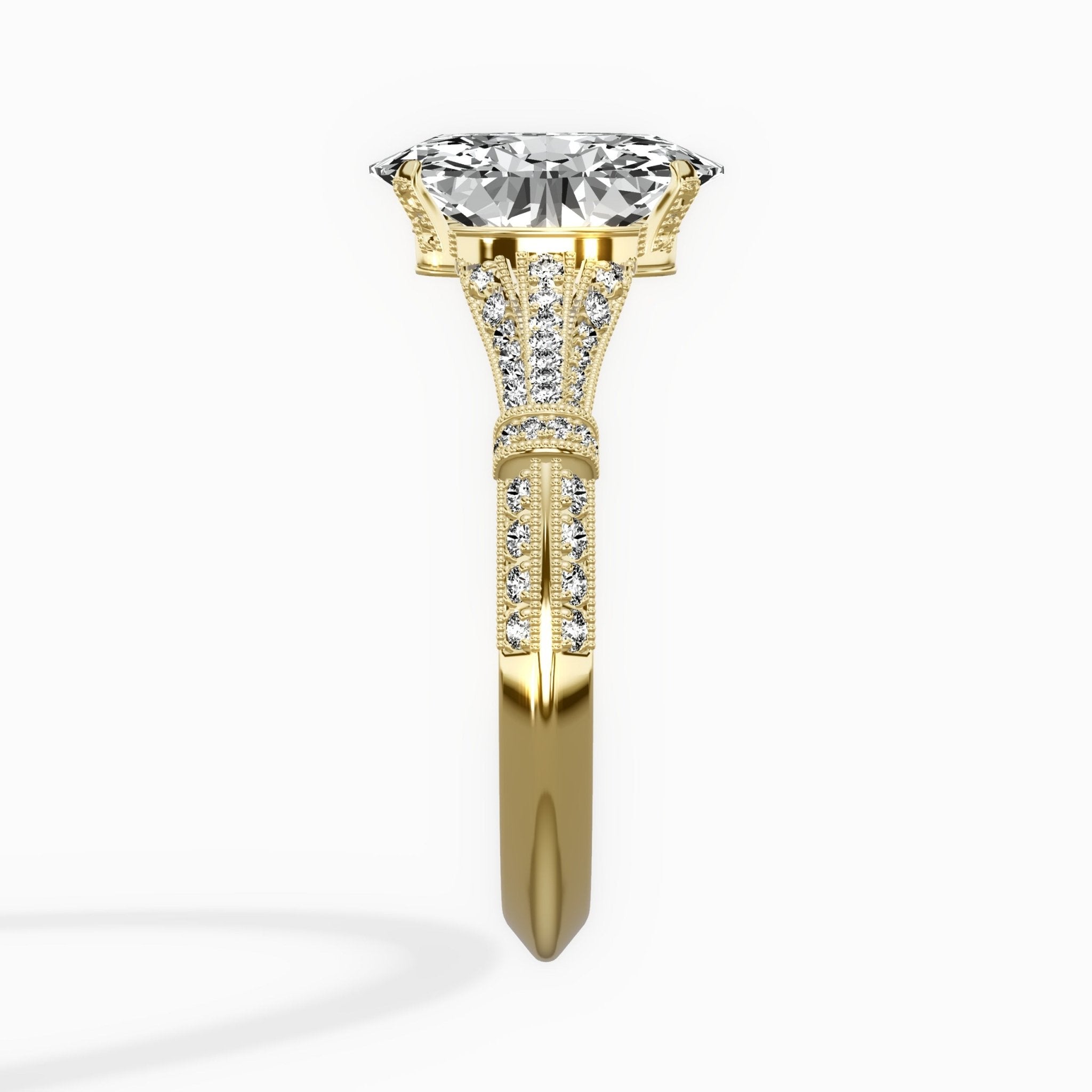 Six Prong Vintage Style Engagement Ring - The Better Diamonds