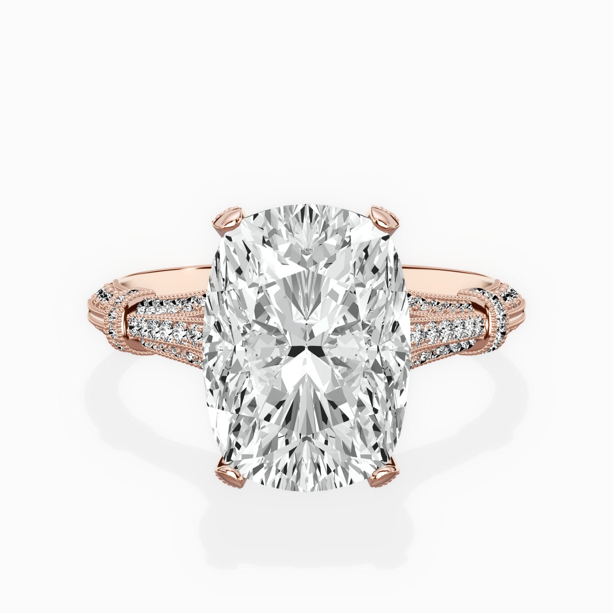 Six Prong Vintage Style Engagement Ring - The Better Diamonds