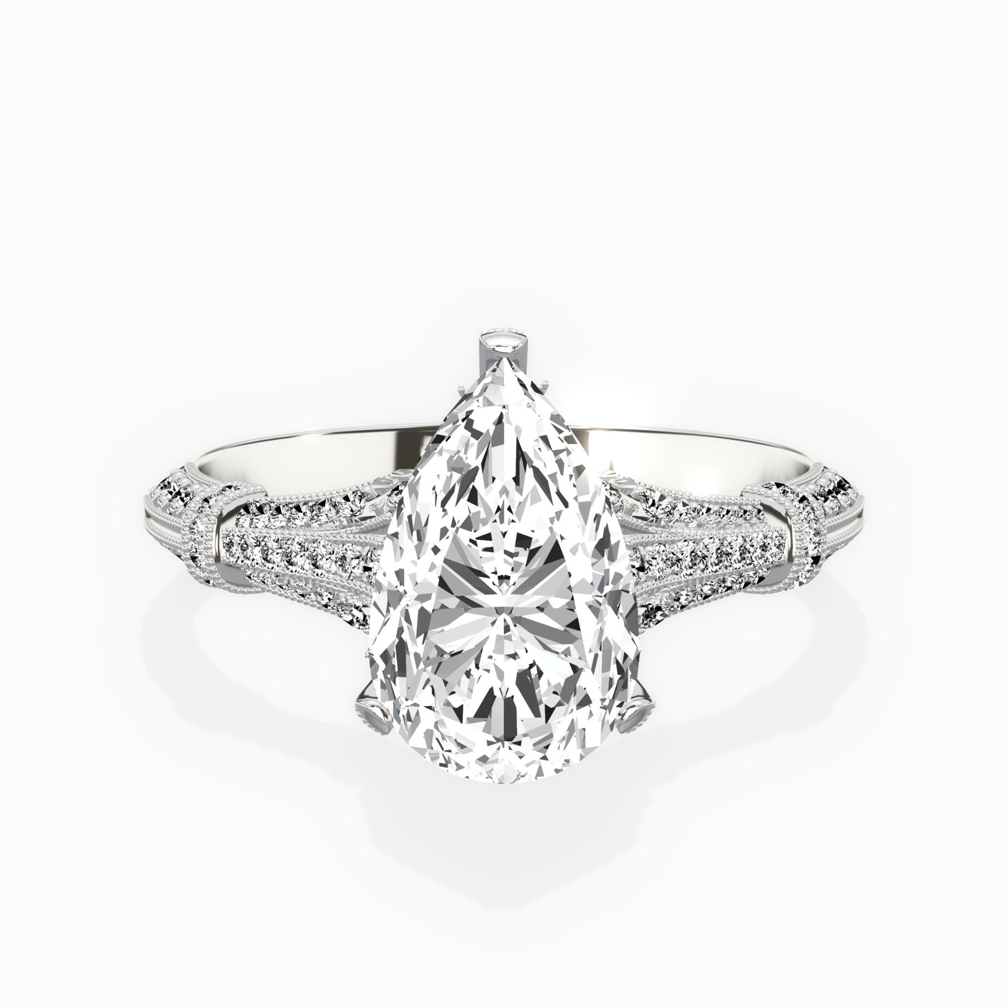 Six Prong Vintage Style Engagement Ring - The Better Diamonds