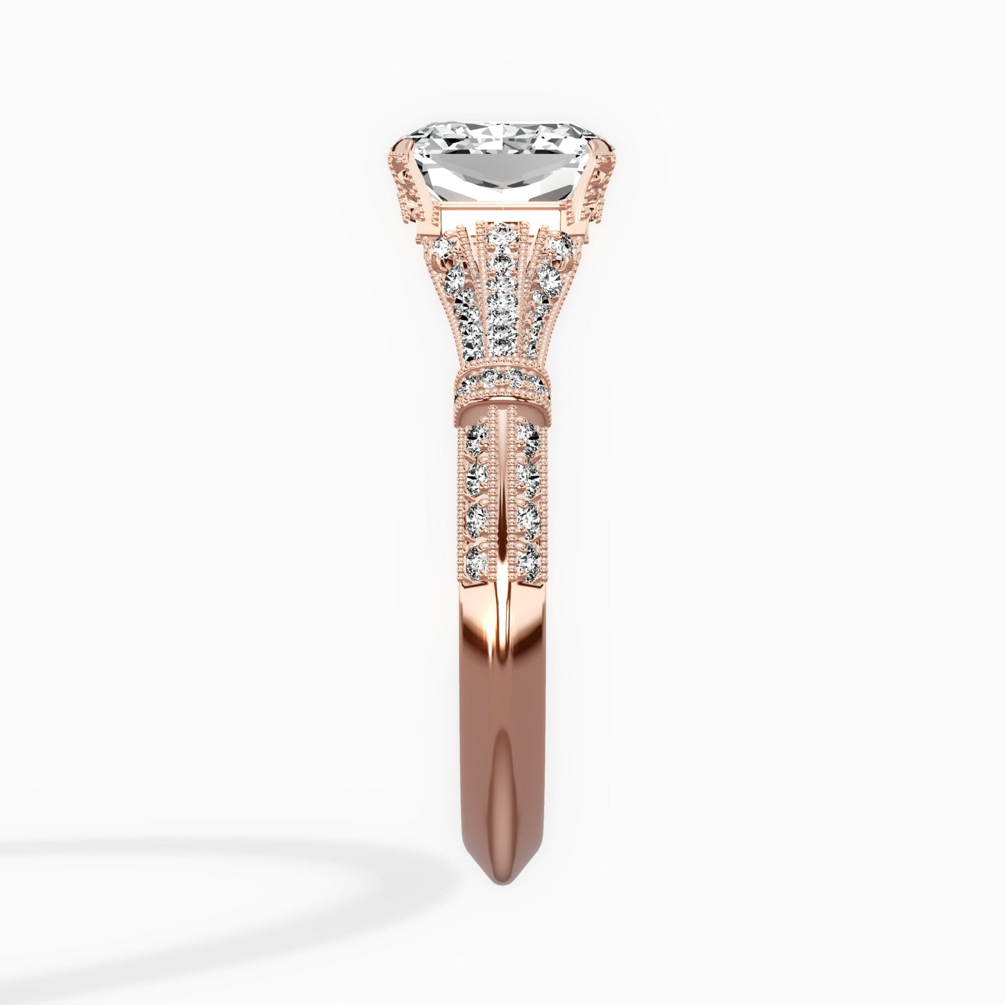 Six Prong Vintage Style Engagement Ring - The Better Diamonds