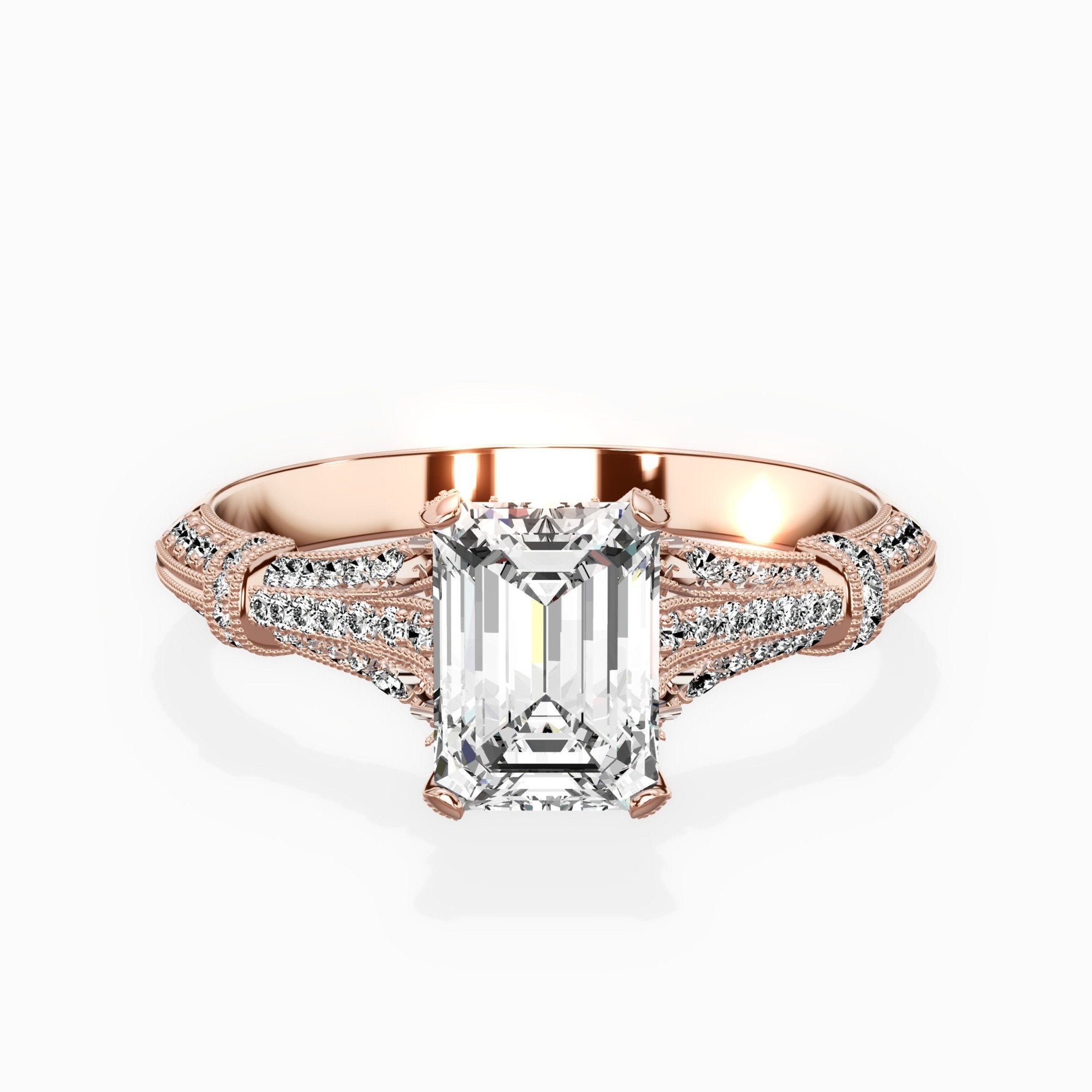 Six Prong Vintage Style Engagement Ring - The Better Diamonds