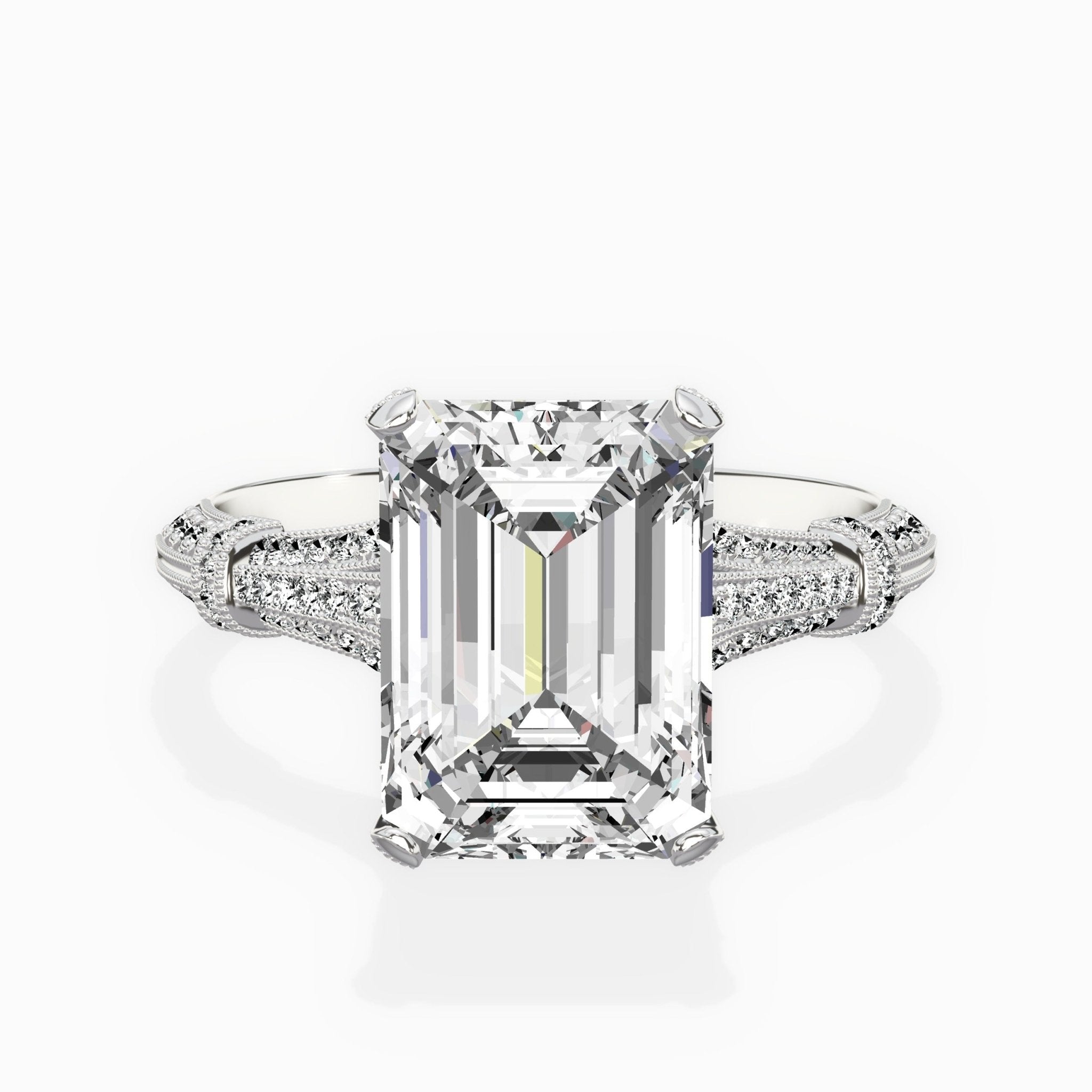Six Prong Vintage Style Engagement Ring - The Better Diamonds