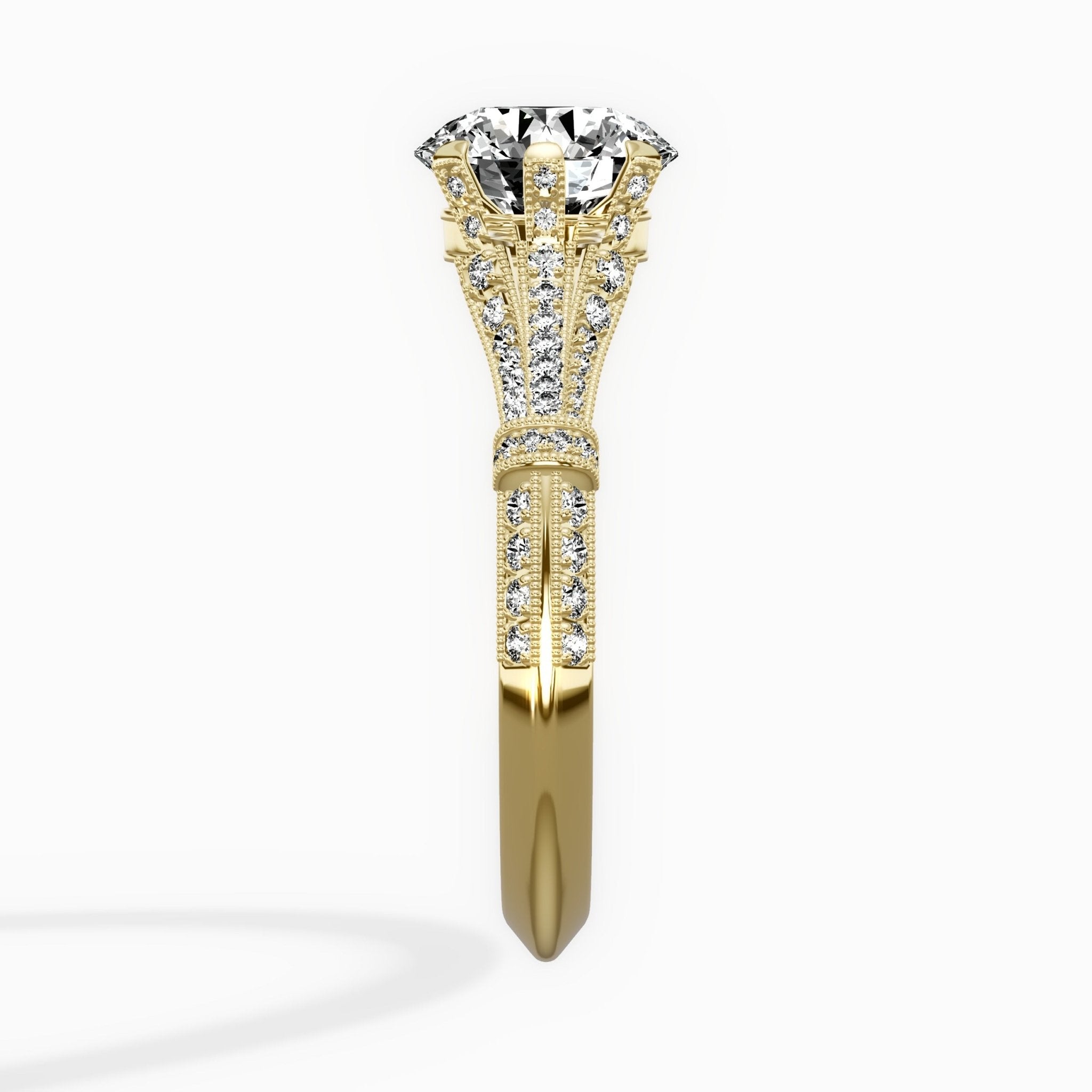 Six Prong Vintage Style Engagement Ring - The Better Diamonds
