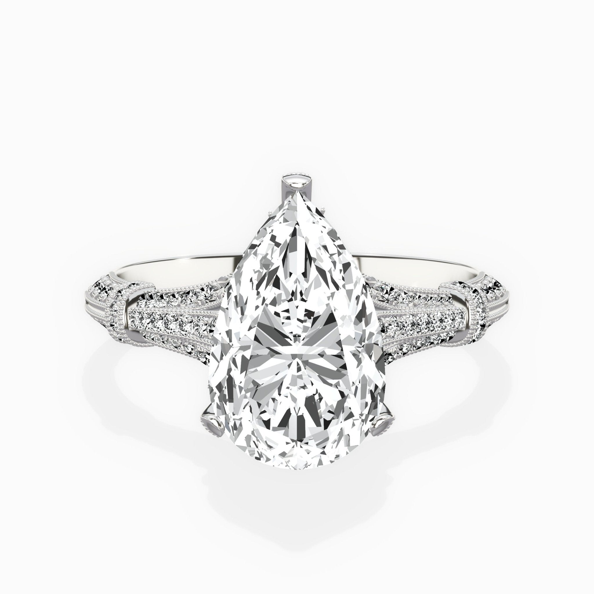 Six Prong Vintage Style Engagement Ring - The Better Diamonds