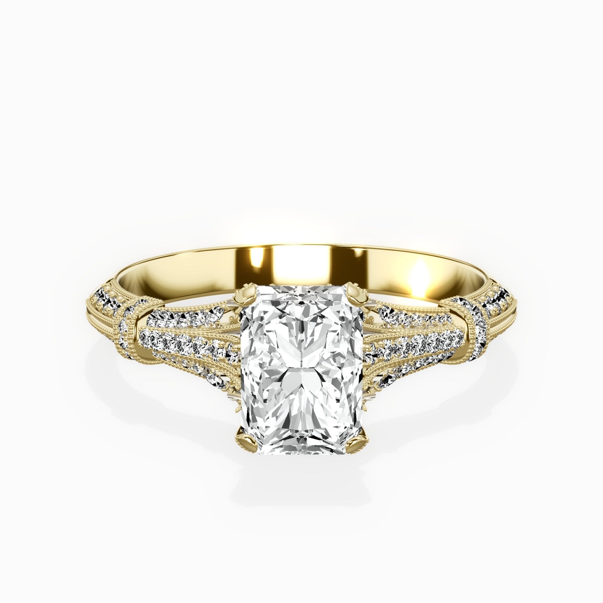 Six Prong Vintage Style Engagement Ring - The Better Diamonds
