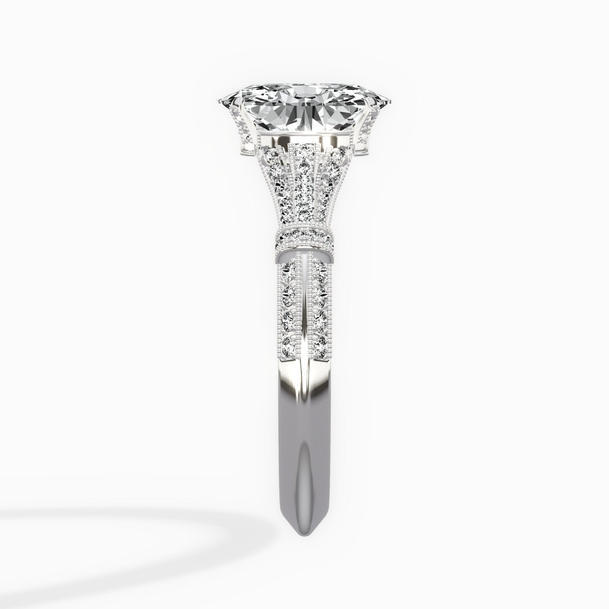 Six Prong Vintage Style Engagement Ring - The Better Diamonds