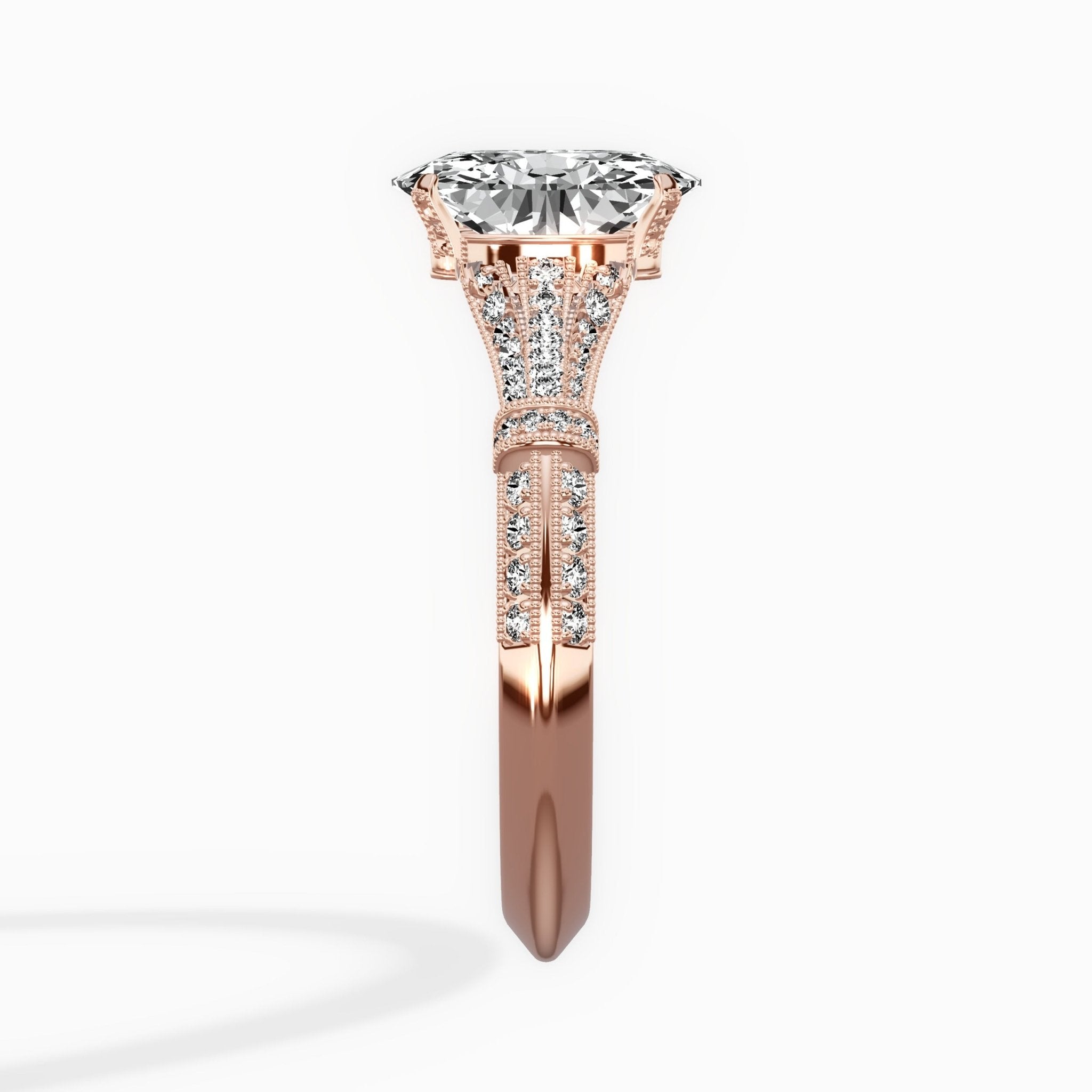 Six Prong Vintage Style Engagement Ring - The Better Diamonds