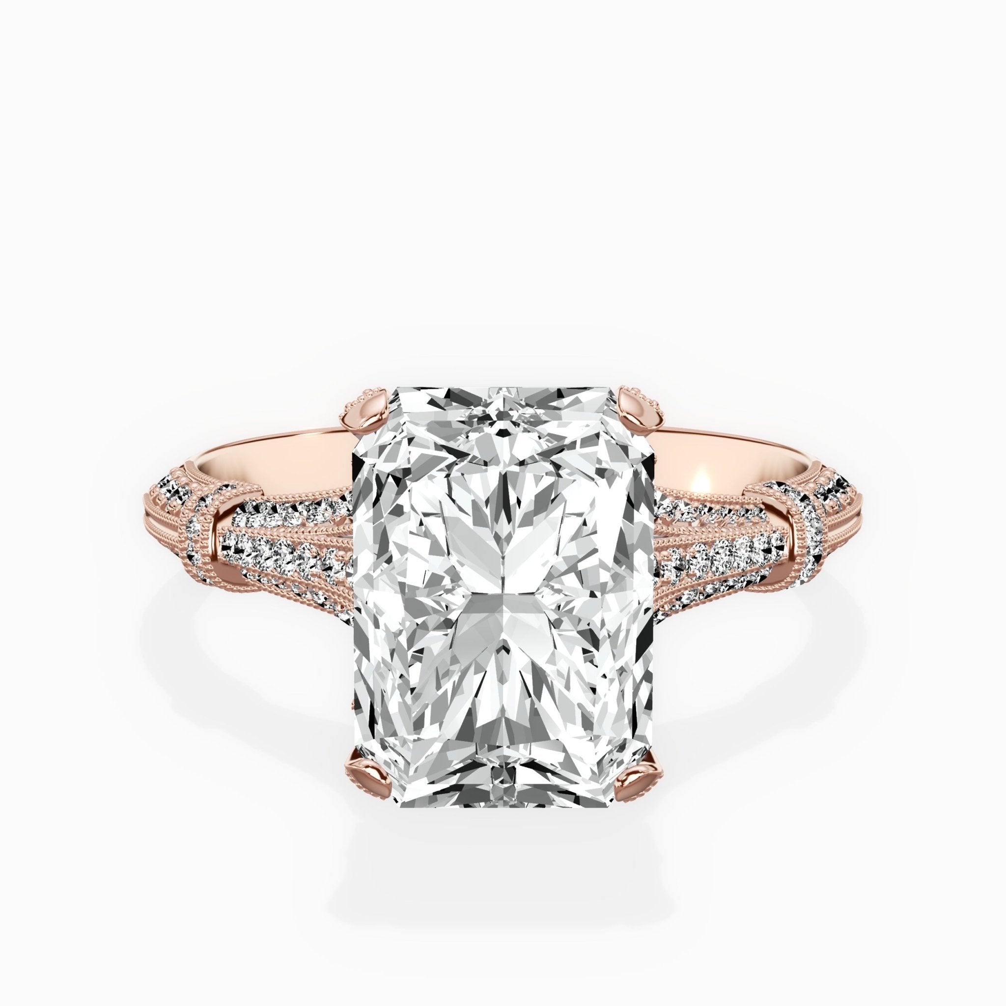 Six Prong Vintage Style Engagement Ring - The Better Diamonds