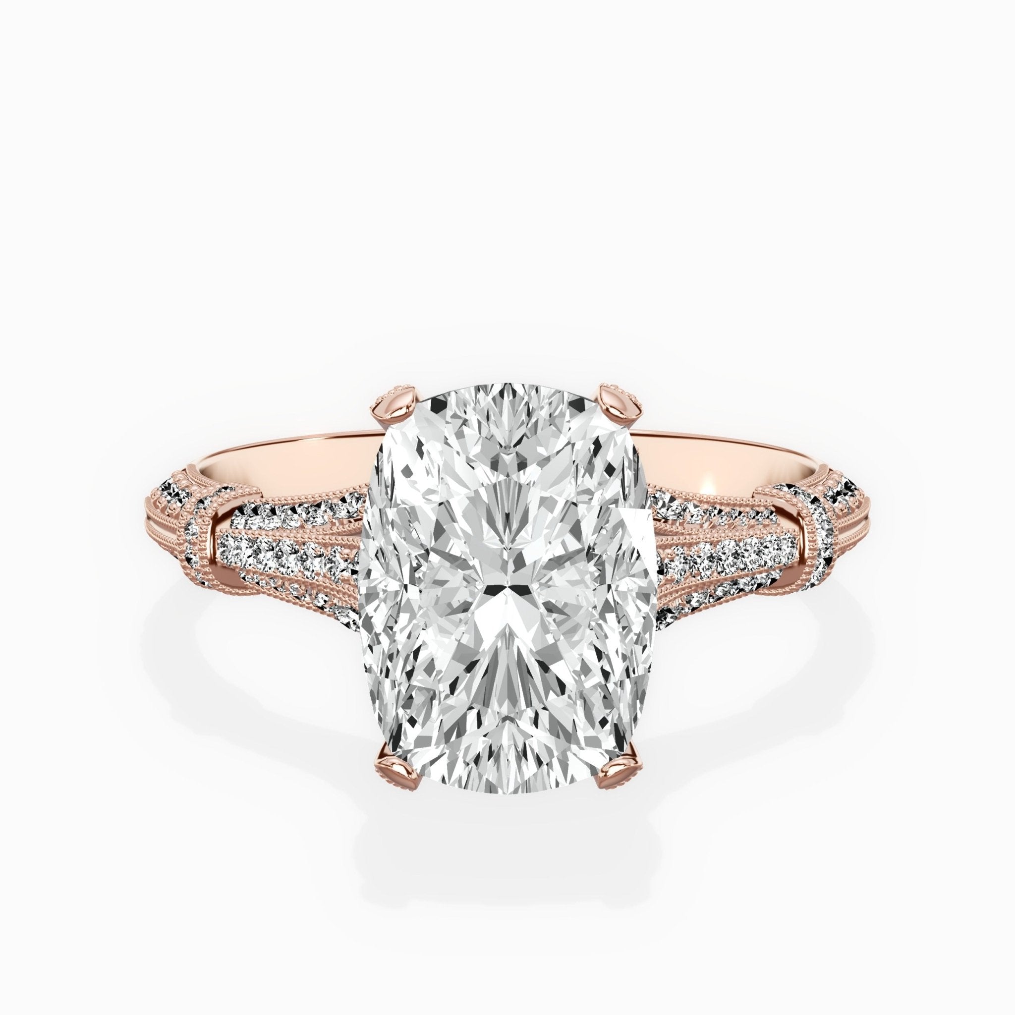 Six Prong Vintage Style Engagement Ring - The Better Diamonds