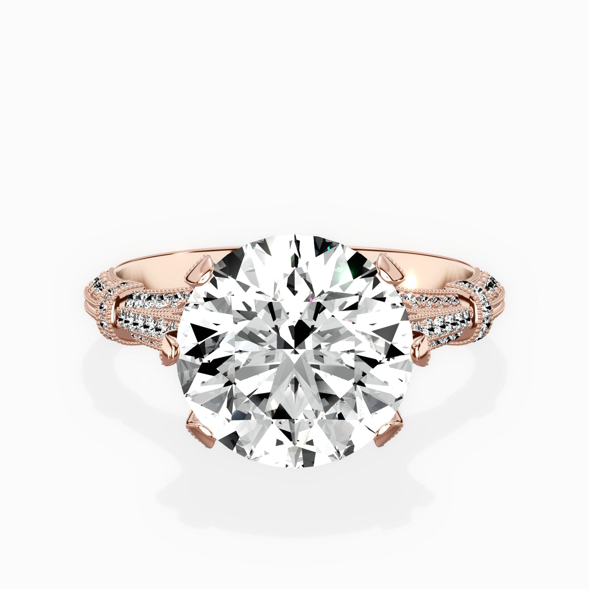 Six Prong Vintage Style Engagement Ring - The Better Diamonds