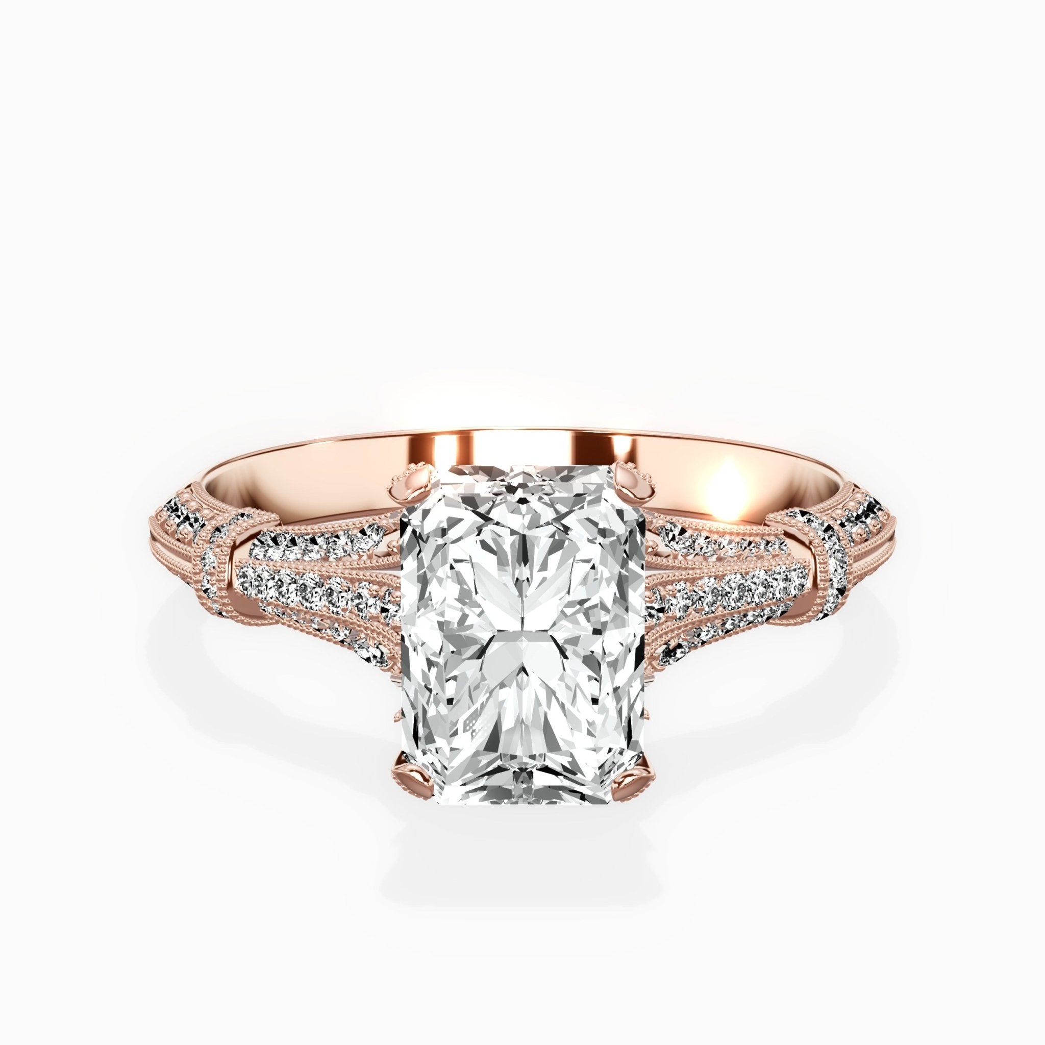 Six Prong Vintage Style Engagement Ring - The Better Diamonds