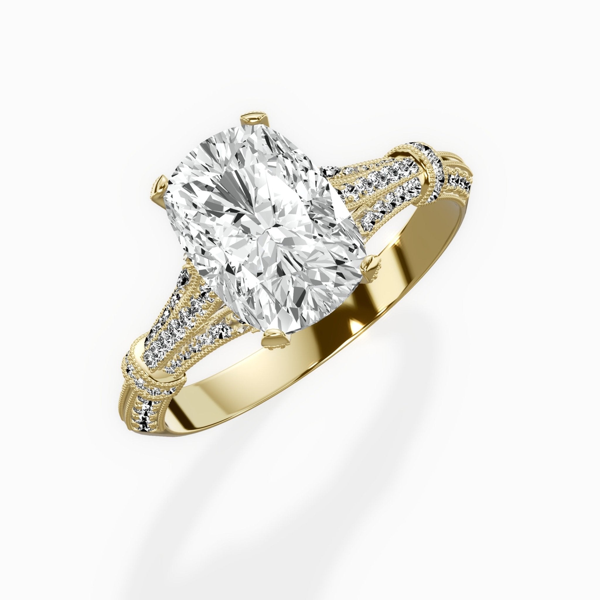 Six Prong Vintage Style Engagement Ring - The Better Diamonds