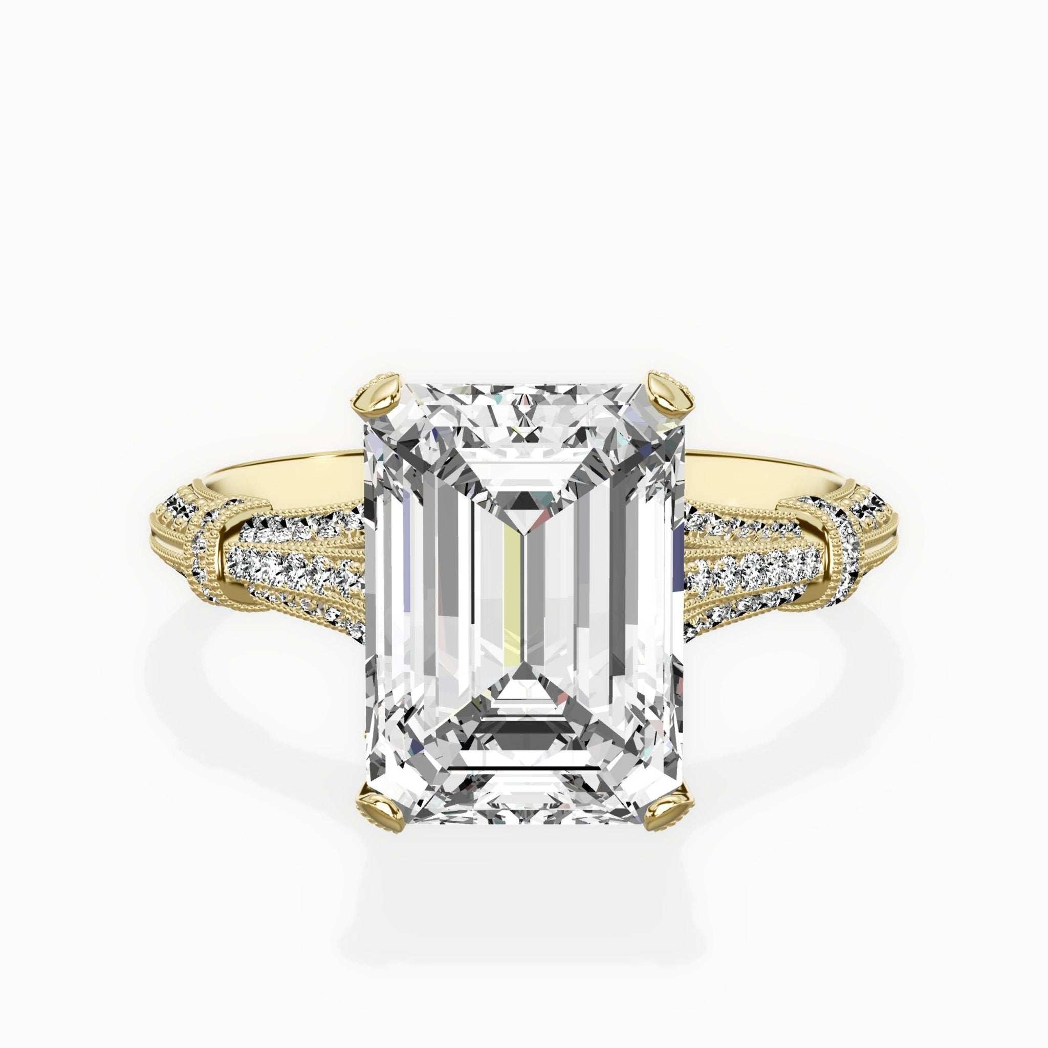 Six Prong Vintage Style Engagement Ring - The Better Diamonds