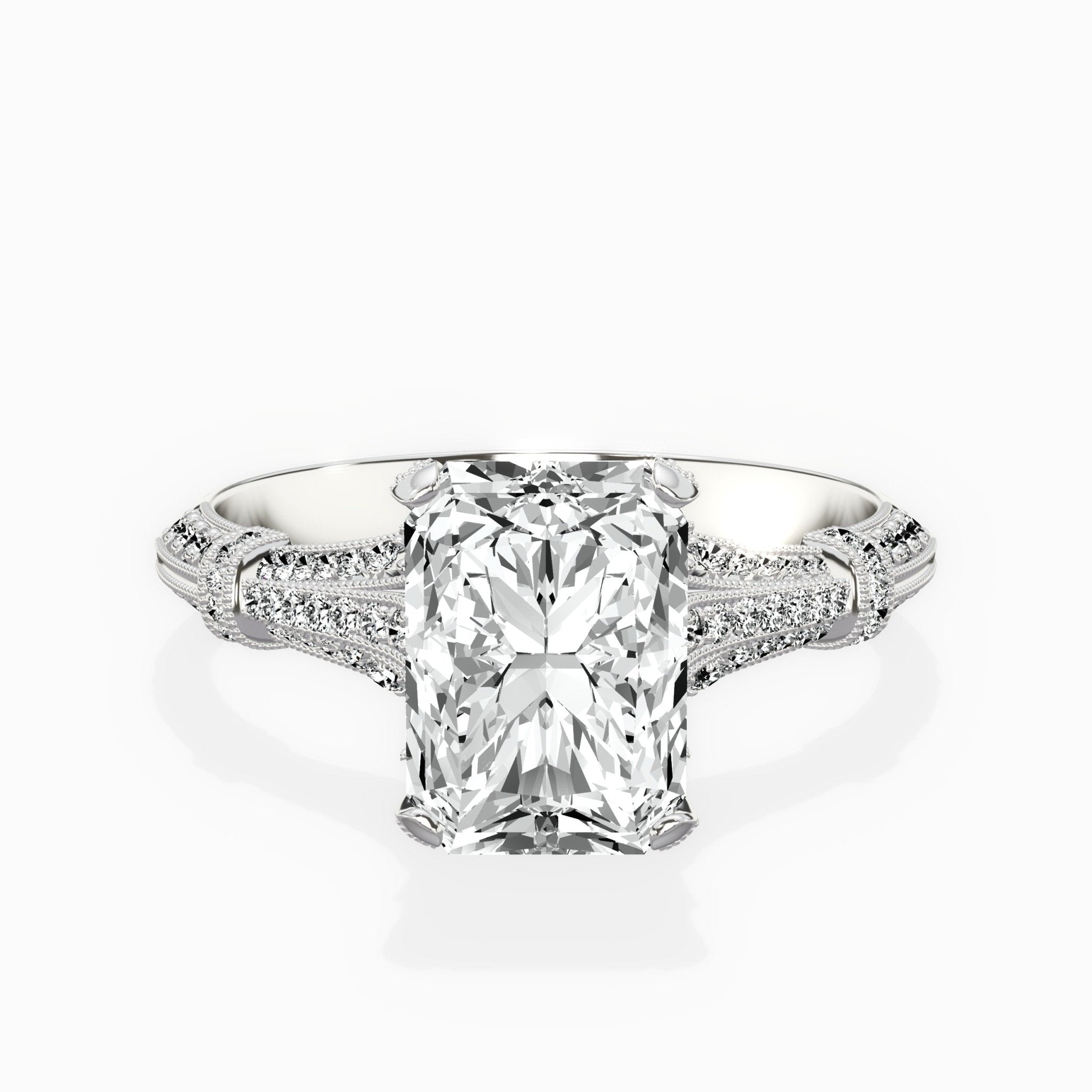 Six Prong Vintage Style Engagement Ring - The Better Diamonds