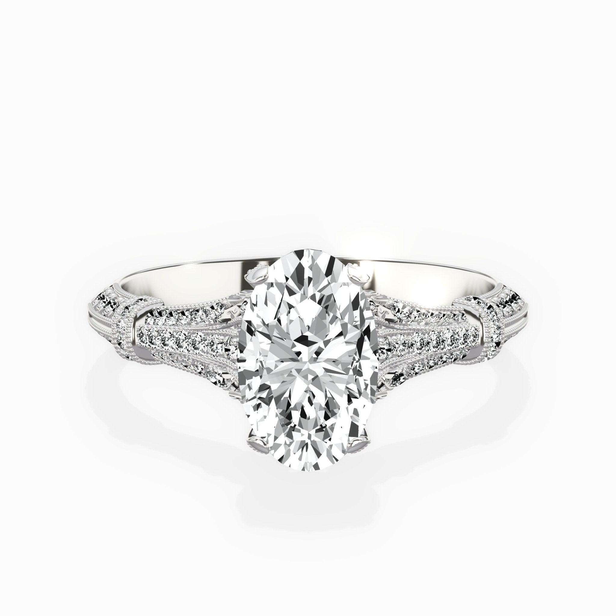 Six Prong Vintage Style Engagement Ring - The Better Diamonds