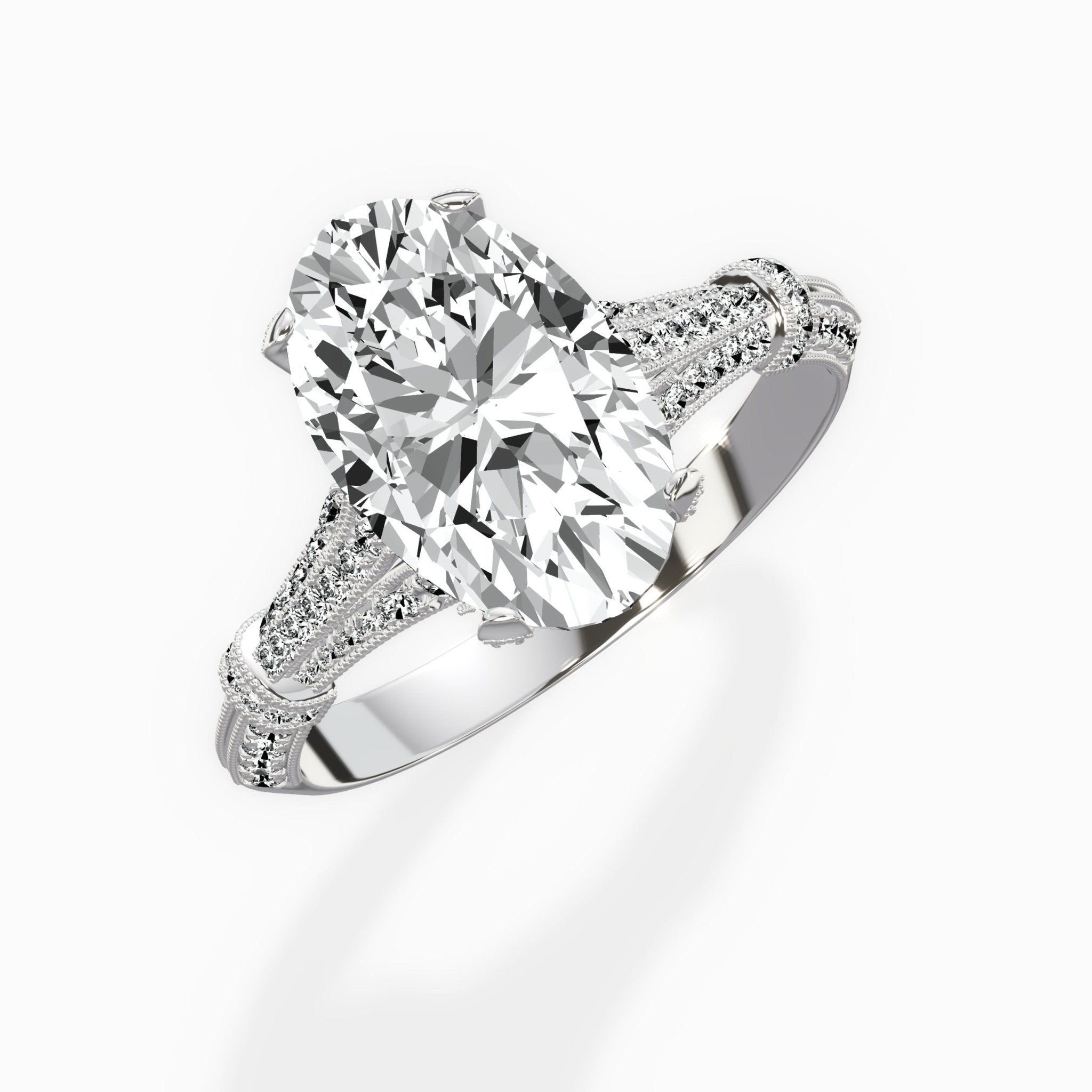 Six Prong Vintage Style Engagement Ring - The Better Diamonds