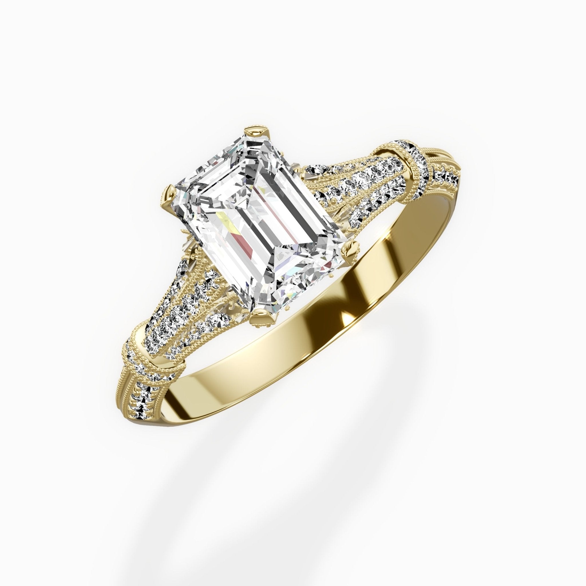 Six Prong Vintage Style Engagement Ring - The Better Diamonds