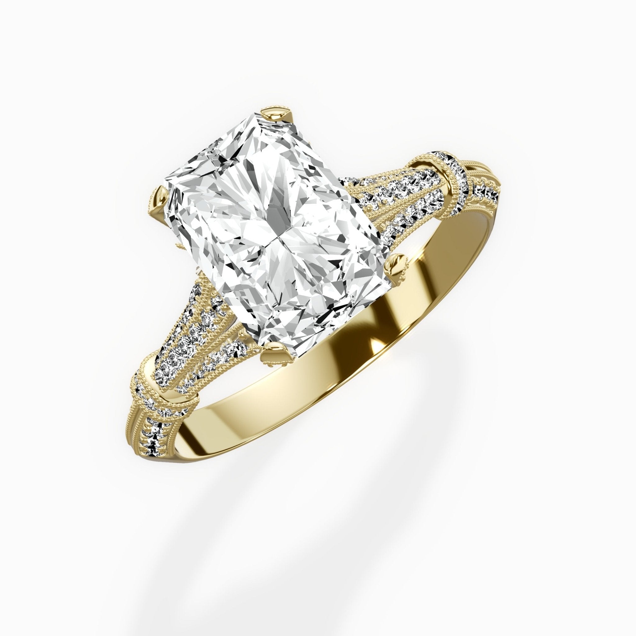 Six Prong Vintage Style Engagement Ring - The Better Diamonds