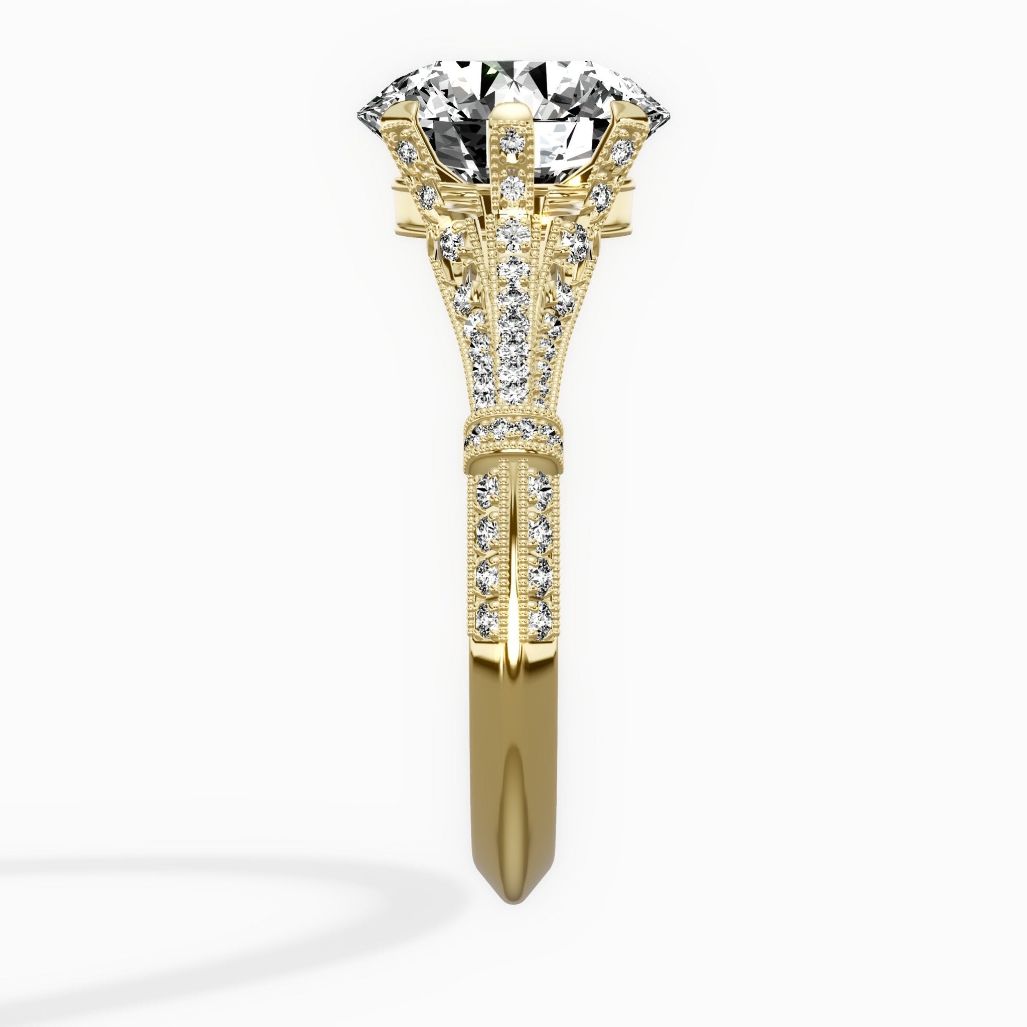 Six Prong Vintage Style Engagement Ring - The Better Diamonds
