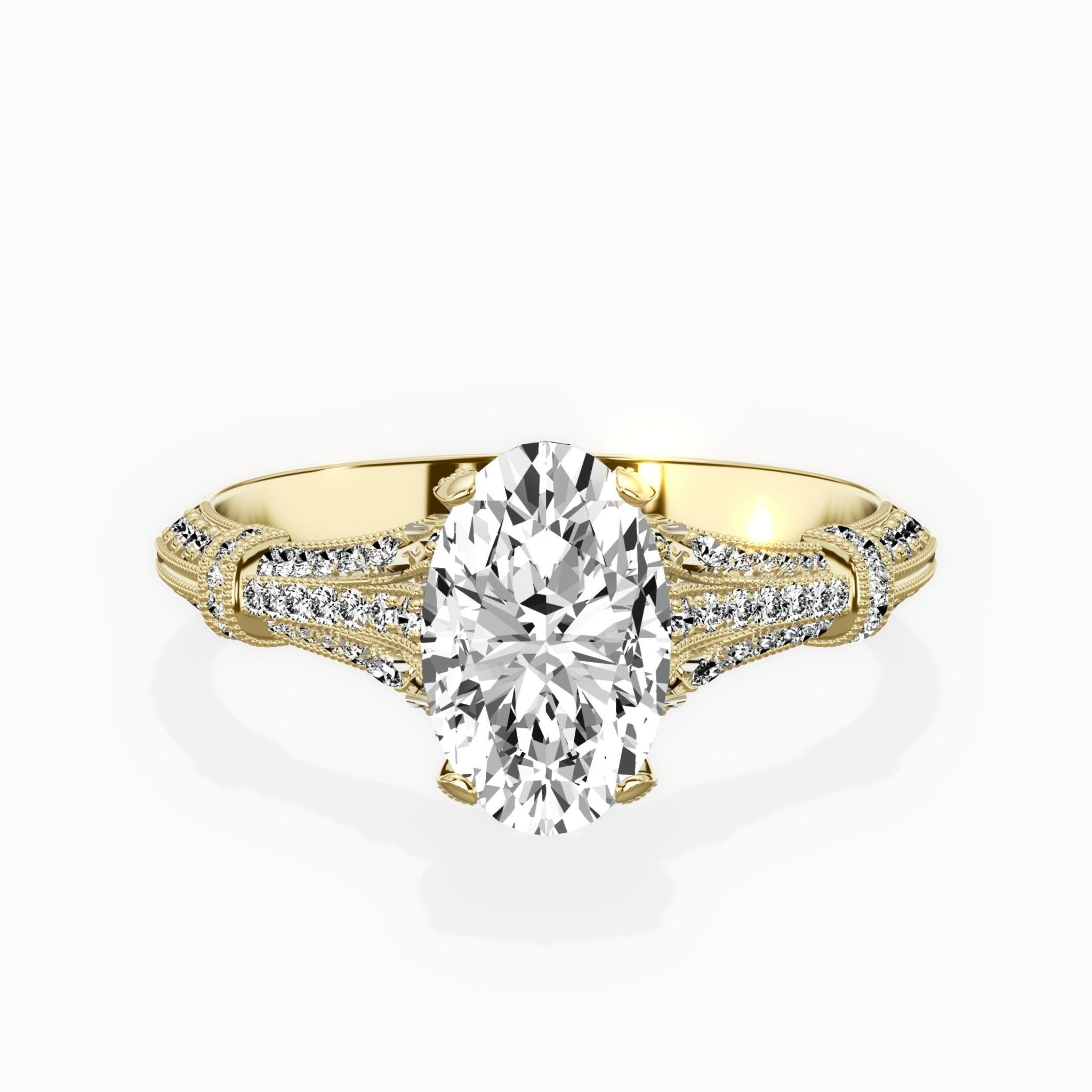 Six Prong Vintage Style Engagement Ring - The Better Diamonds