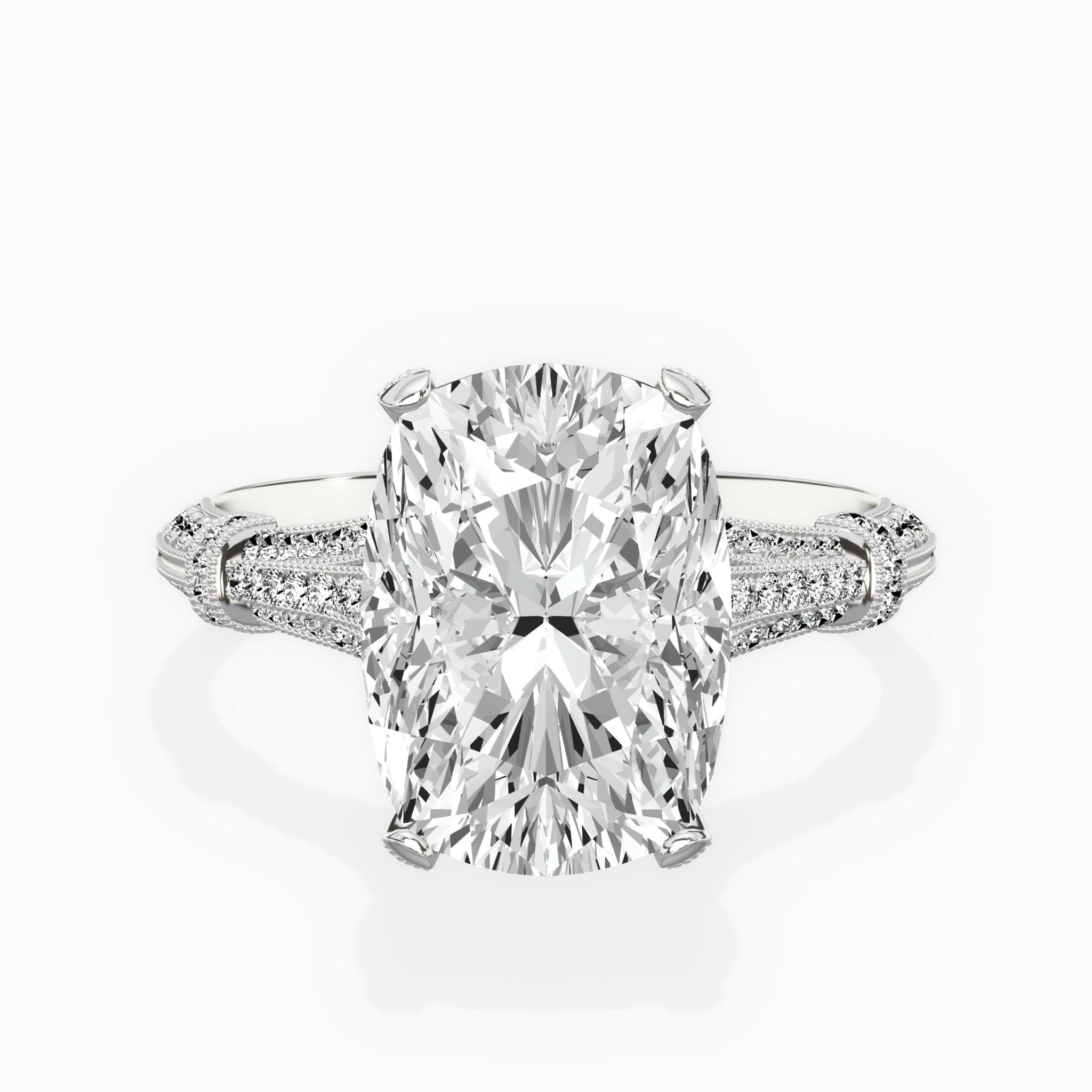 Six Prong Vintage Style Engagement Ring - The Better Diamonds