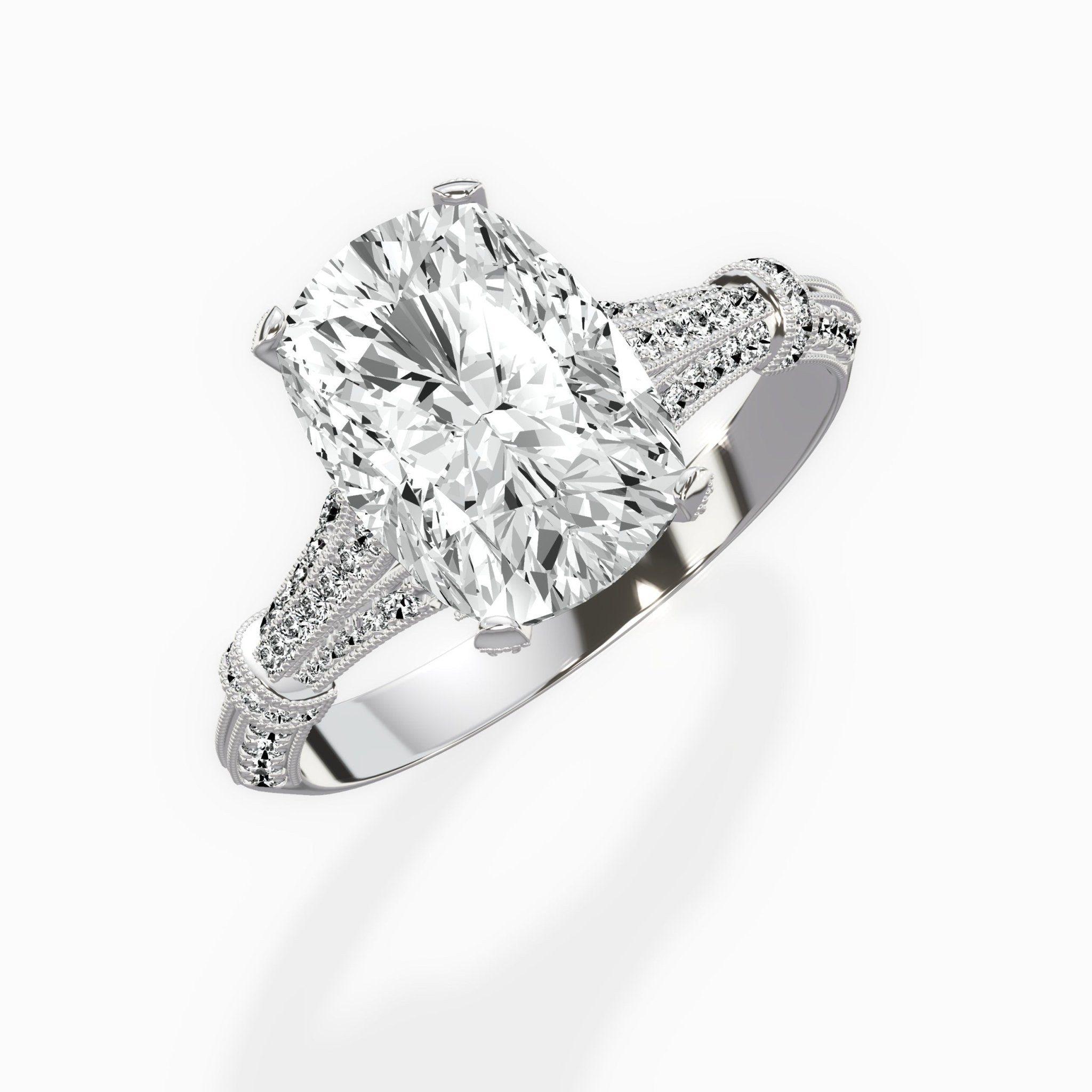 Six Prong Vintage Style Engagement Ring - The Better Diamonds
